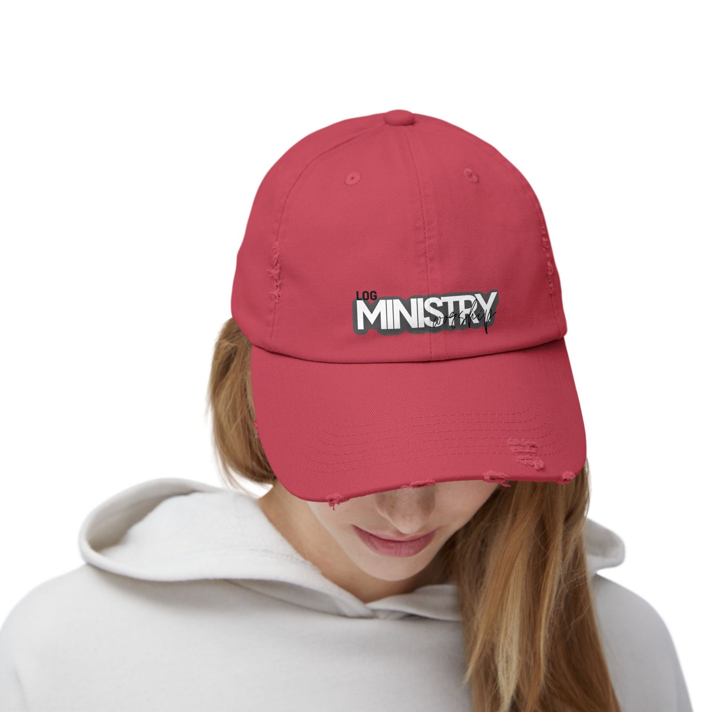 LOG Unisex Distressed Cap with 'MINISTRY': Design, Trendy Baseball Hat for Casual Outfits, Gift for Friends, Daily Wear, Festival [...]