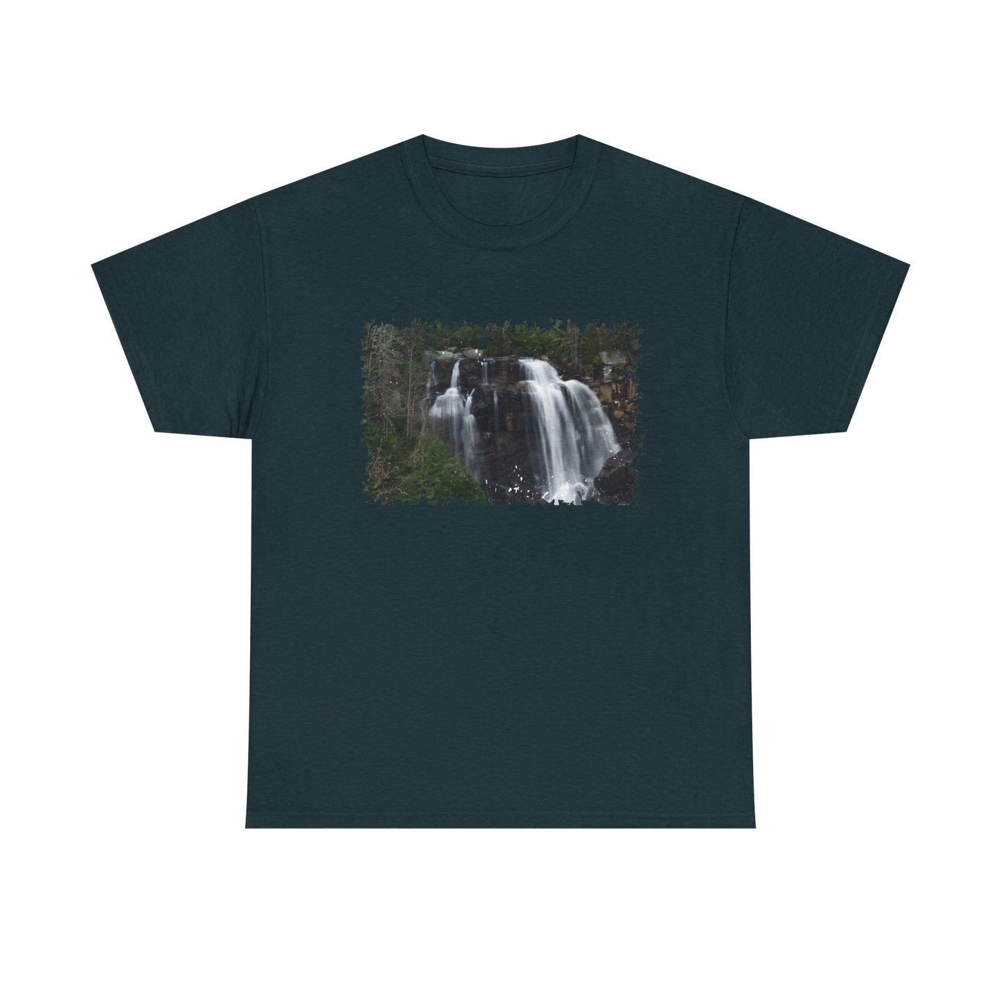 Waterfall Photo Tee — 'Let It Flow' Graphic T-Shirt