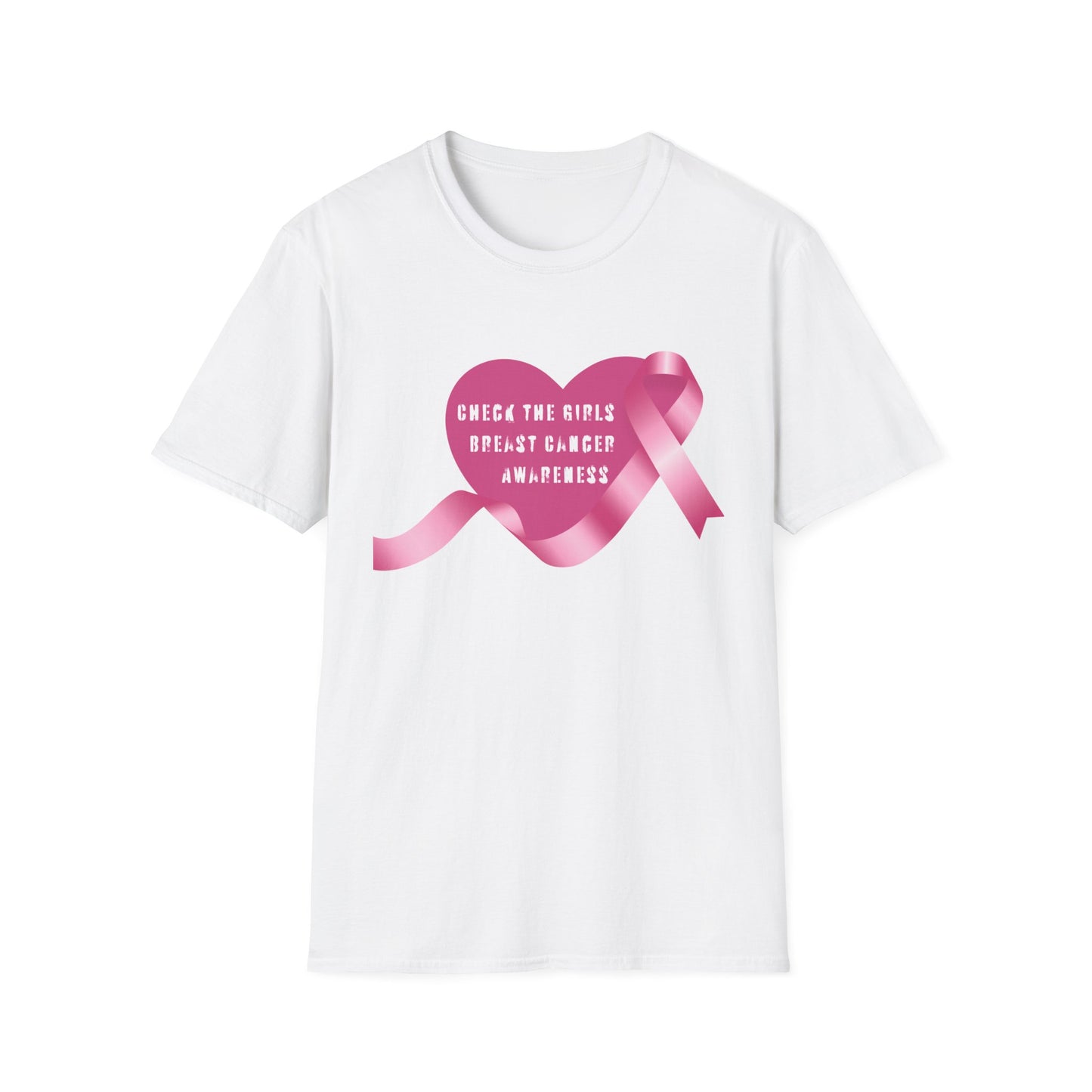 Breast Cancer Awareness T-Shirt - Check The Girls, Gift for Support, Fundraiser Event, Comfort Wear, Pink Ribbon Tee, Unisex Fashion