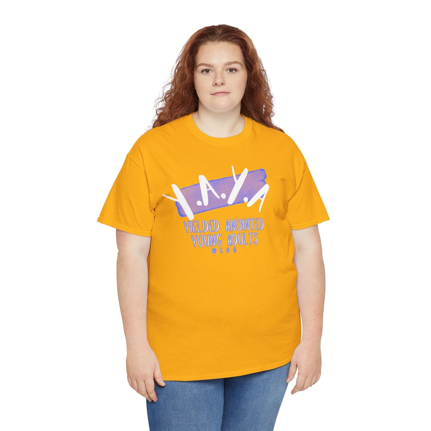 YAYA: Unisex Heavy Cotton Tee - YAYA Yielded Anointed Young Adults, Christian Apparel, Youth Group Shirt, Faith-Based Clothing, Casual Tee, [...]