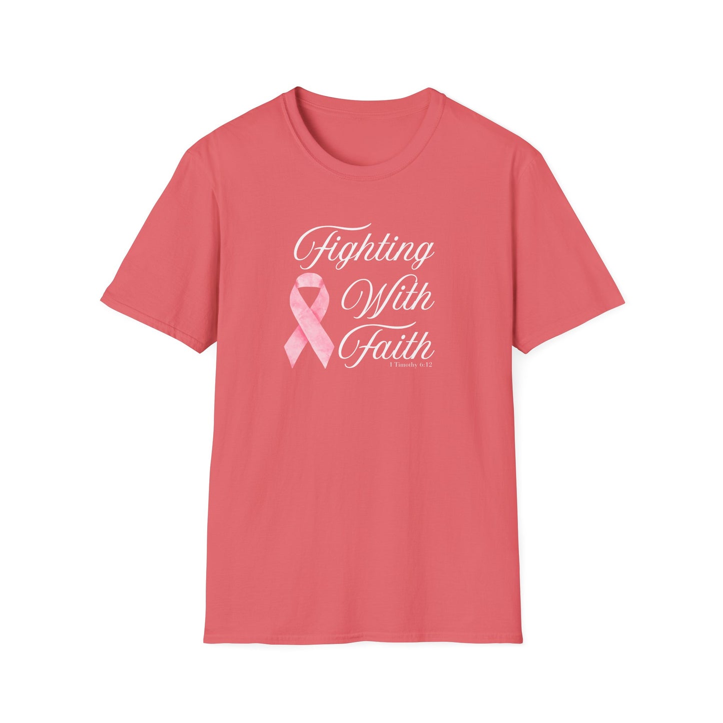 Fighting With Faith T-Shirt, Unisex Cancer Awareness Shirt, Inspirational Tee, Supportive Gift, Pink Ribbon Top