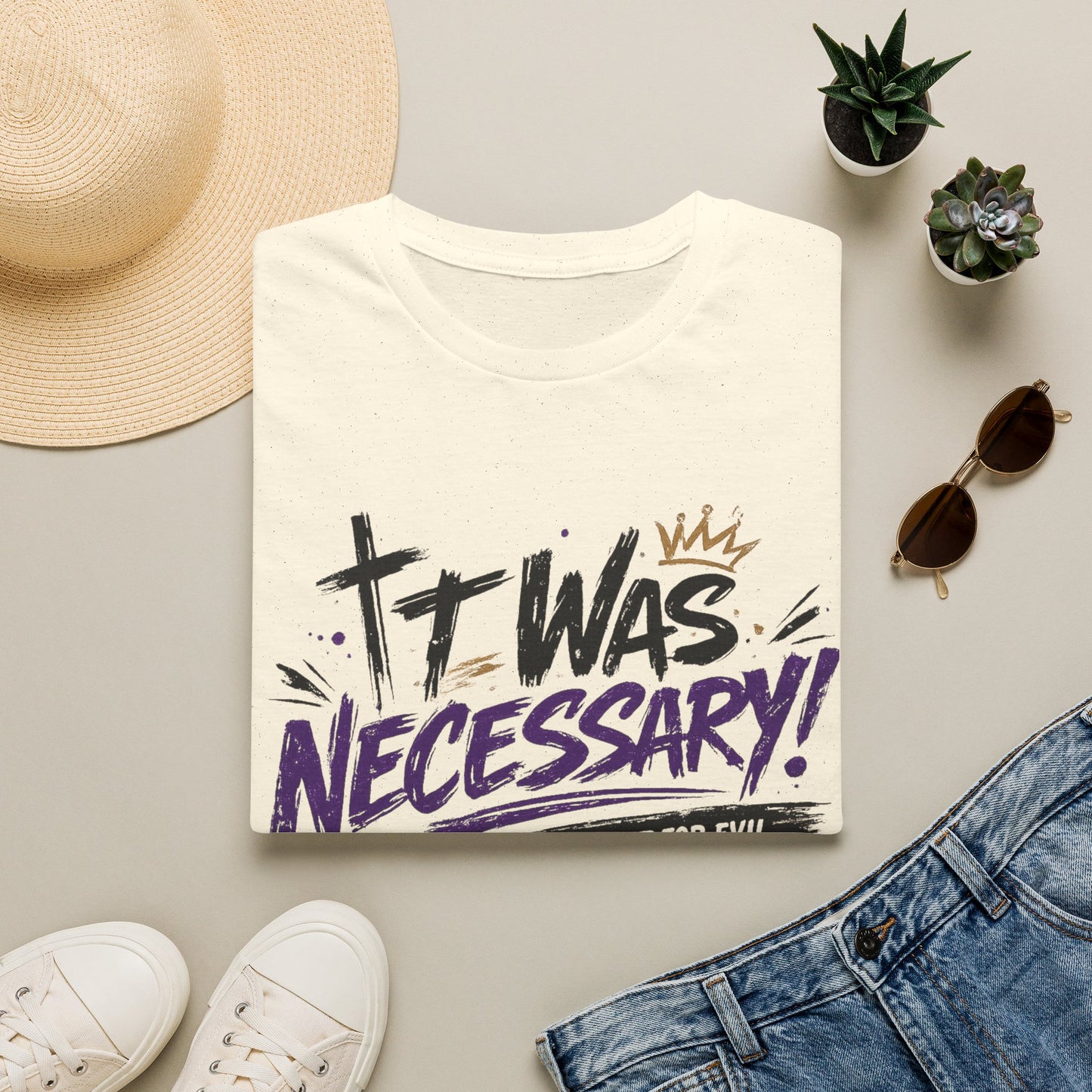 It Was Necessary T-Shirt — Faith & Bold Statement Christian Graphic Tee