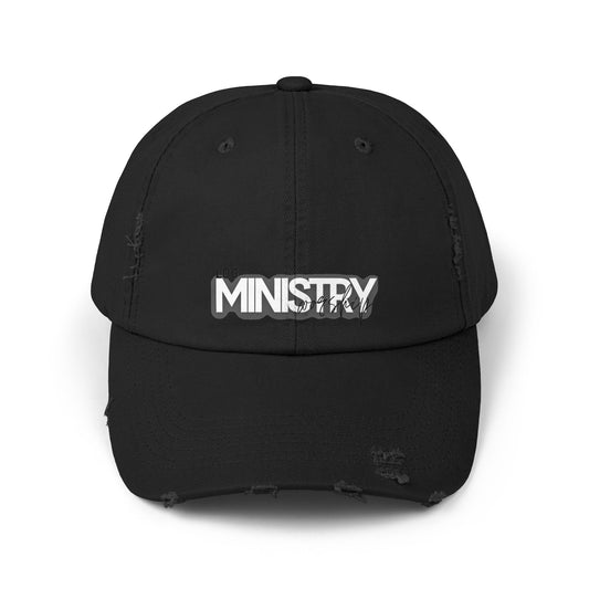LOG Unisex Distressed Cap with 'MINISTRY': Design, Trendy Baseball Hat for Casual Outfits, Gift for Friends, Daily Wear, Festival [...]