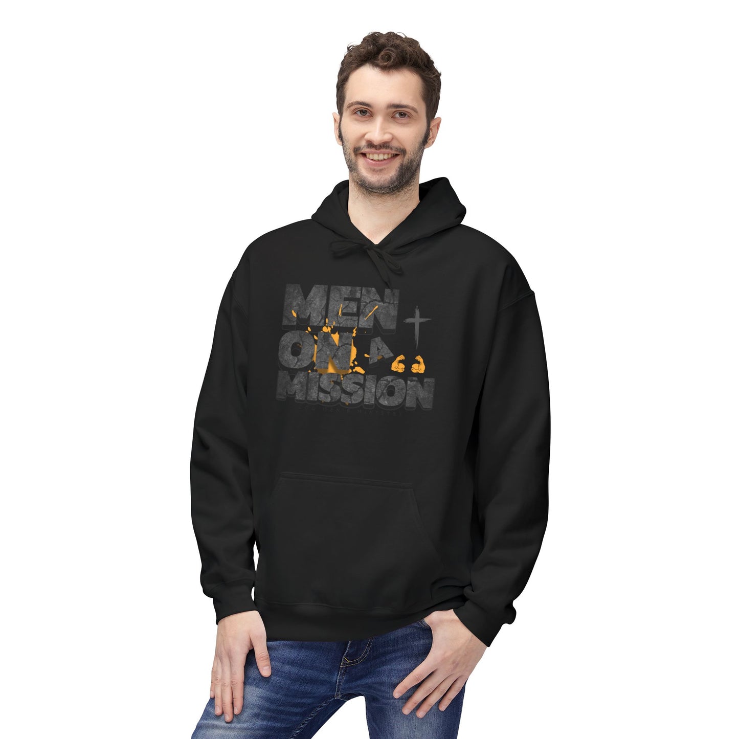 LOG Men on a Mission Hoodie - Inspirational Unisex Fleece, Perfect for Faith Groups, Motivational Apparel, Gift for Encouragement