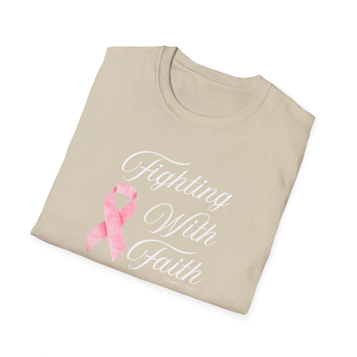 Fighting With Faith T-Shirt, Unisex Cancer Awareness Shirt, Inspirational Tee, Supportive Gift, Pink Ribbon Top