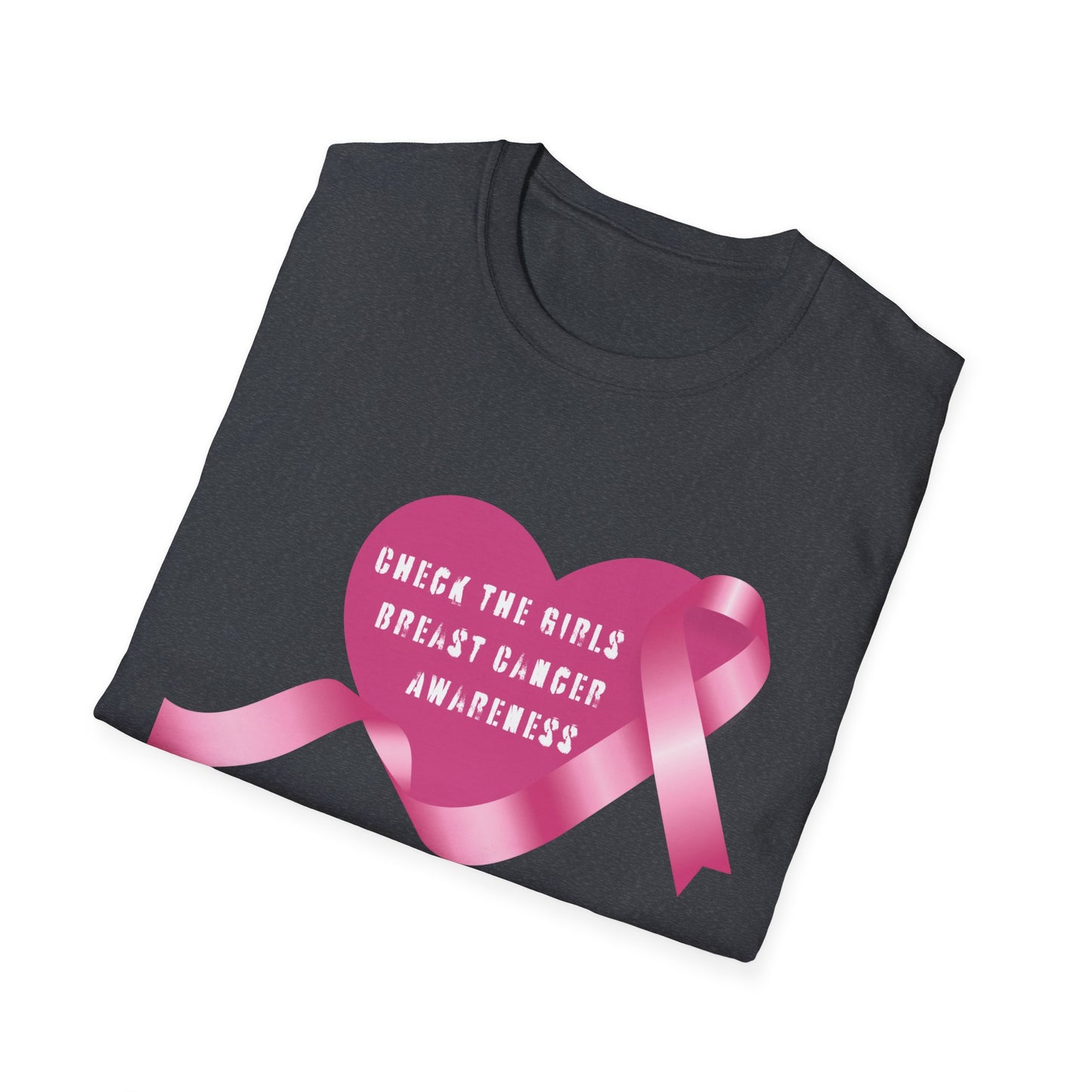Breast Cancer Awareness T-Shirt - Check The Girls, Gift for Support, Fundraiser Event, Comfort Wear, Pink Ribbon Tee, Unisex Fashion