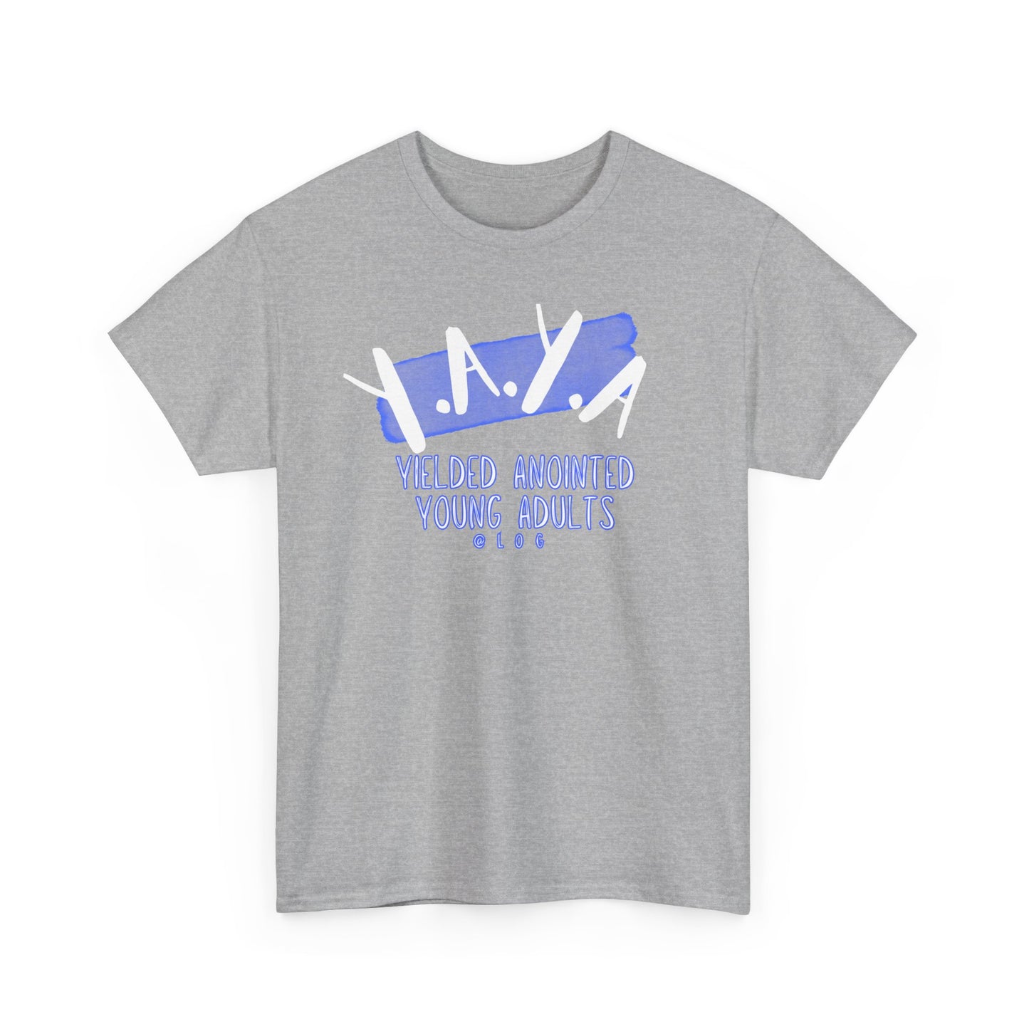 YAYA: Unisex Heavy Cotton Tee - YAYA Yielded Anointed Young Adults, Christian Apparel, Youth Group Shirt, Faith-Based Clothing, Casual Tee, [...]