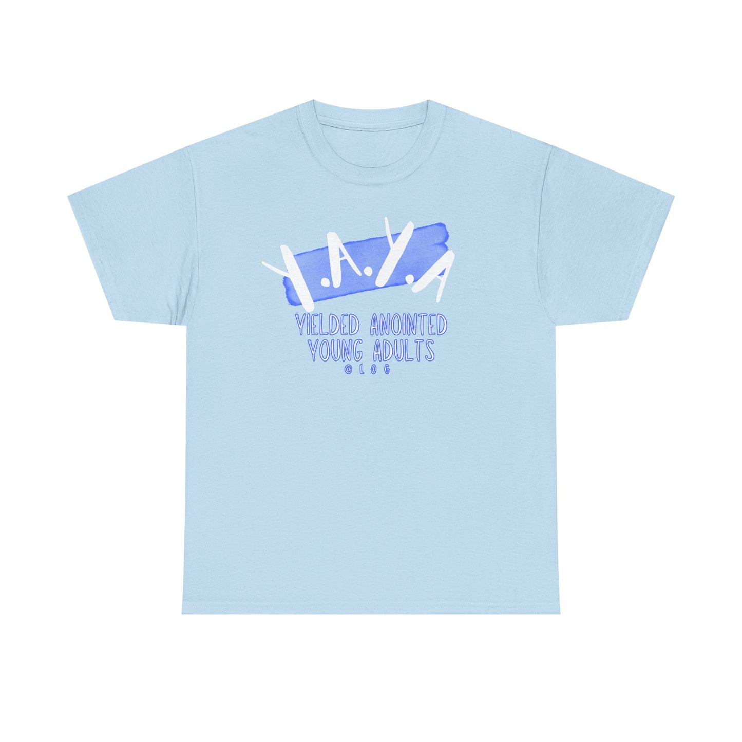 YAYA: Unisex Heavy Cotton Tee - YAYA Yielded Anointed Young Adults, Christian Apparel, Youth Group Shirt, Faith-Based Clothing, Casual Tee, [...]