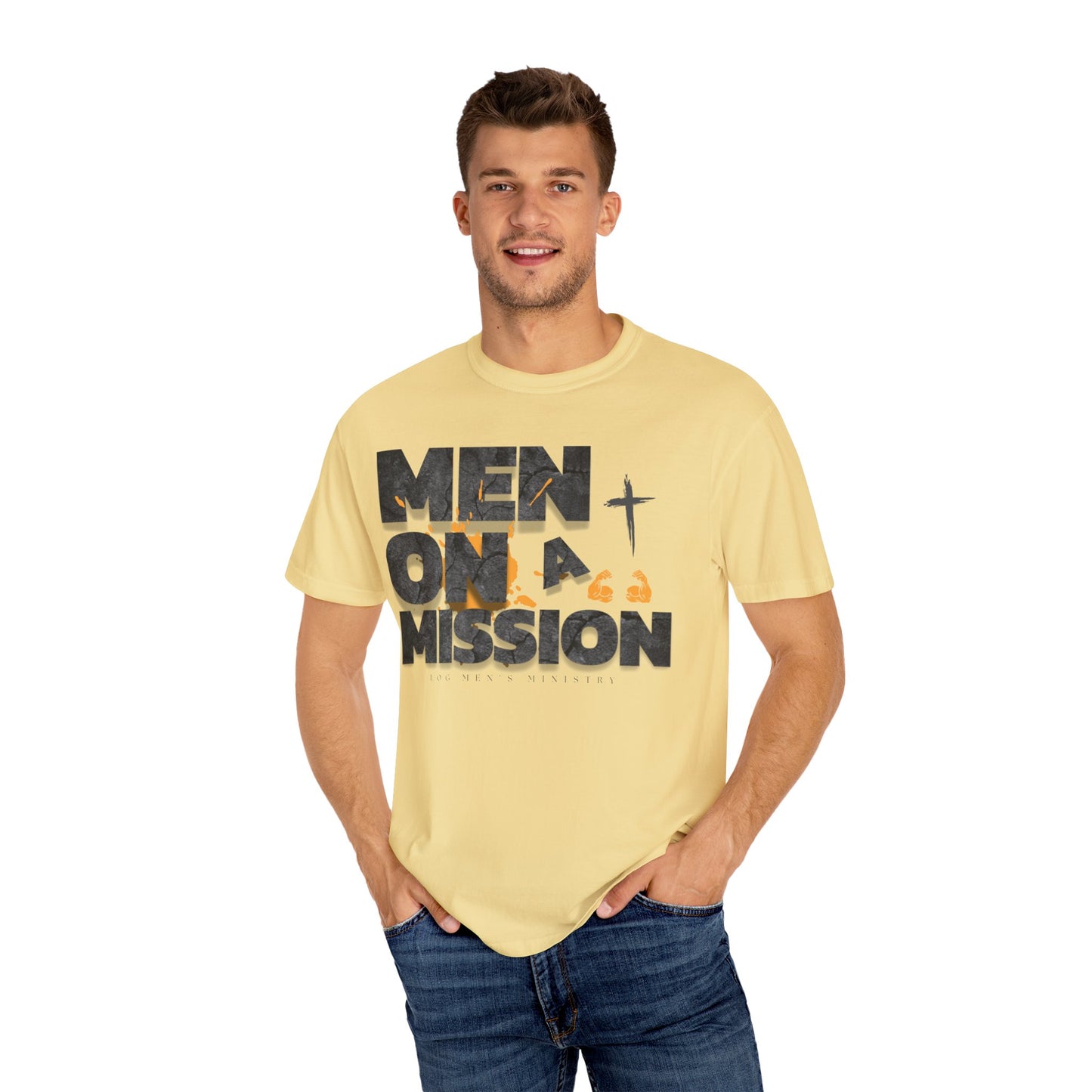 LOG Men on a Mission: Unisex Garment-Dyed T-shirt, Inspirational Tee, Faith-Based Apparel, Christian Gift, Casual Everyday Wear