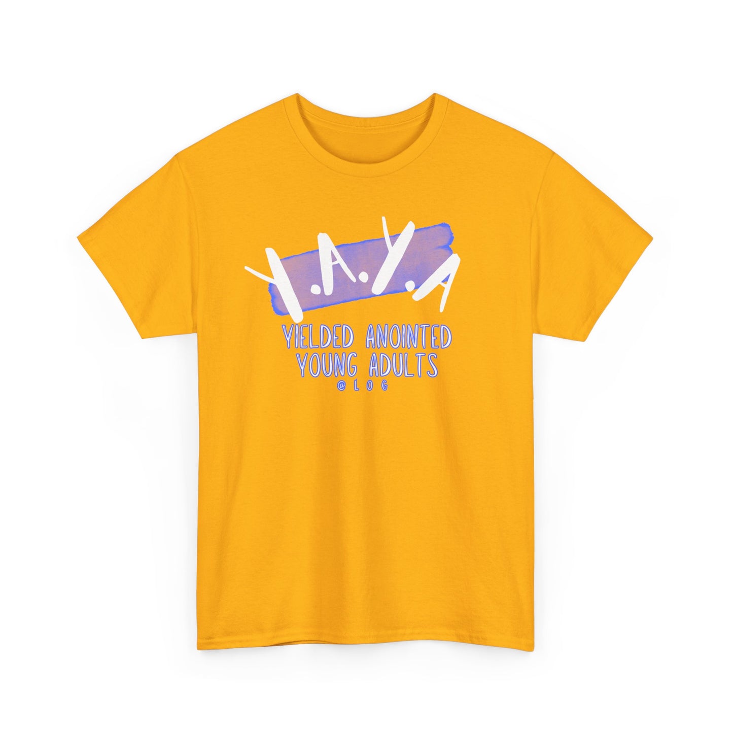 YAYA: Unisex Heavy Cotton Tee - YAYA Yielded Anointed Young Adults, Christian Apparel, Youth Group Shirt, Faith-Based Clothing, Casual Tee, [...]
