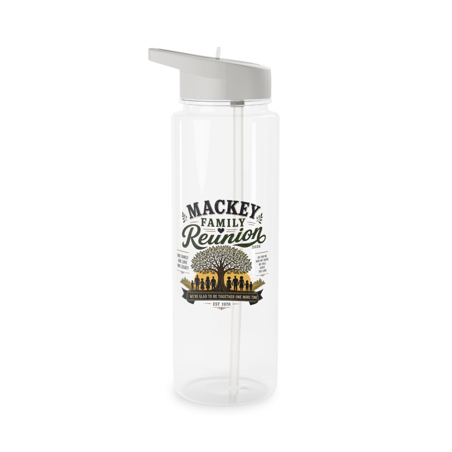 Family Reunion Tritan Water Bottle — Personalized Mackey Family Reunion Design