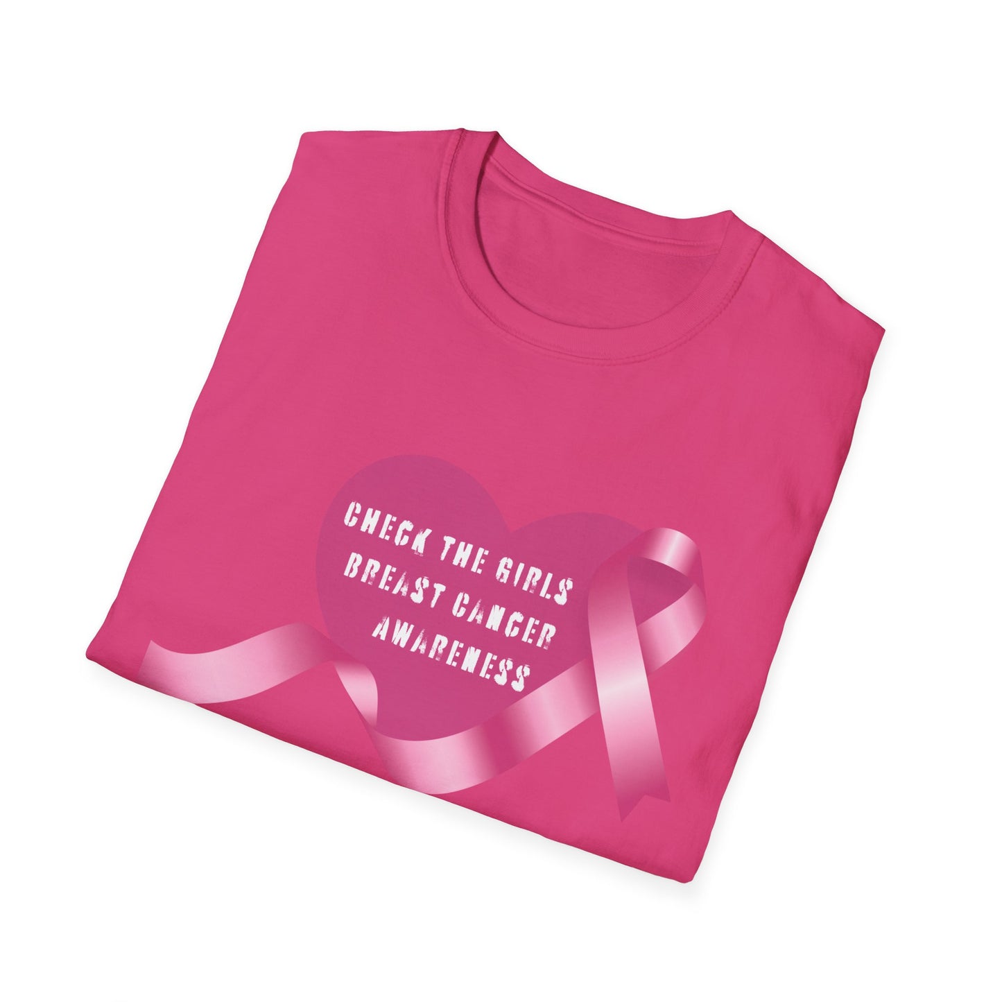 Breast Cancer Awareness T-Shirt - Check The Girls, Gift for Support, Fundraiser Event, Comfort Wear, Pink Ribbon Tee, Unisex Fashion