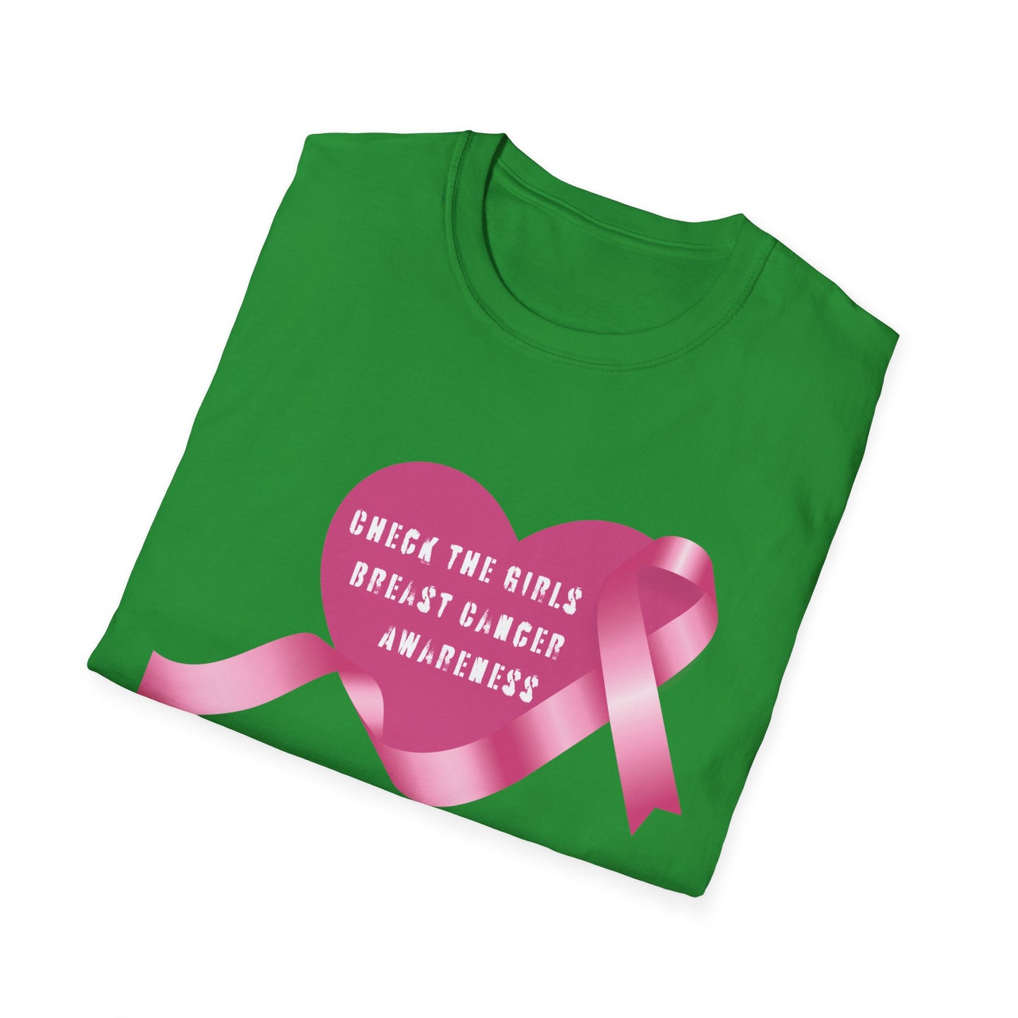 Breast Cancer Awareness T-Shirt - Check The Girls, Gift for Support, Fundraiser Event, Comfort Wear, Pink Ribbon Tee, Unisex Fashion