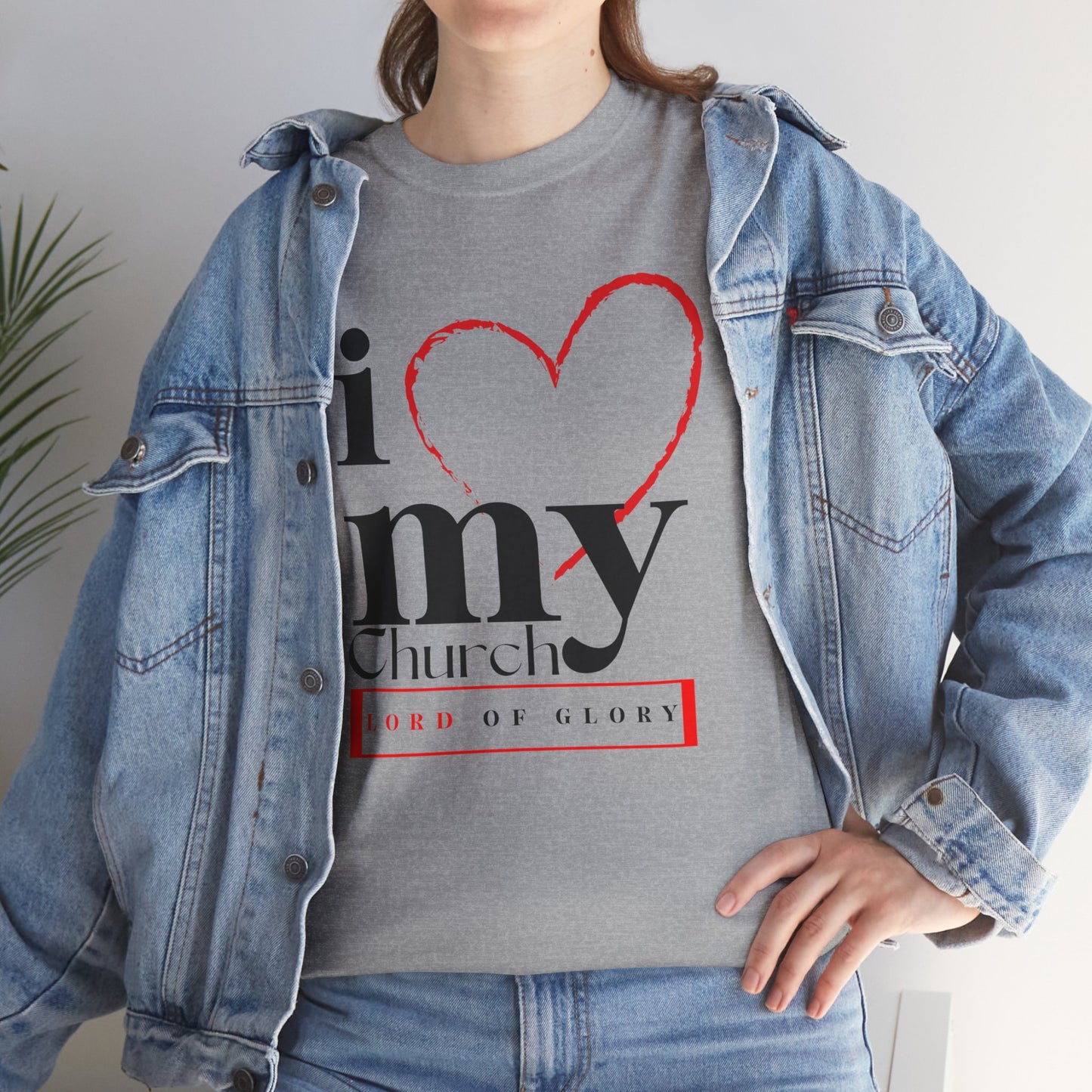 LOG I Love My Church Unisex Tee, Faith-based T-Shirt, Religious Apparel, Gift for Churchgoers, Casual Weekend Wear