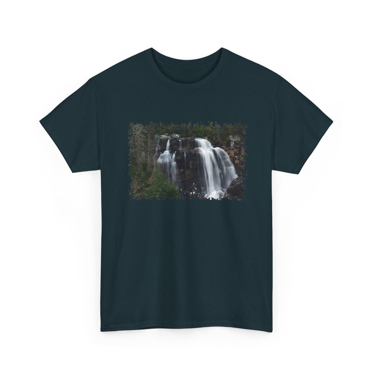 Waterfall Photo Tee — 'Let It Flow' Graphic T-Shirt