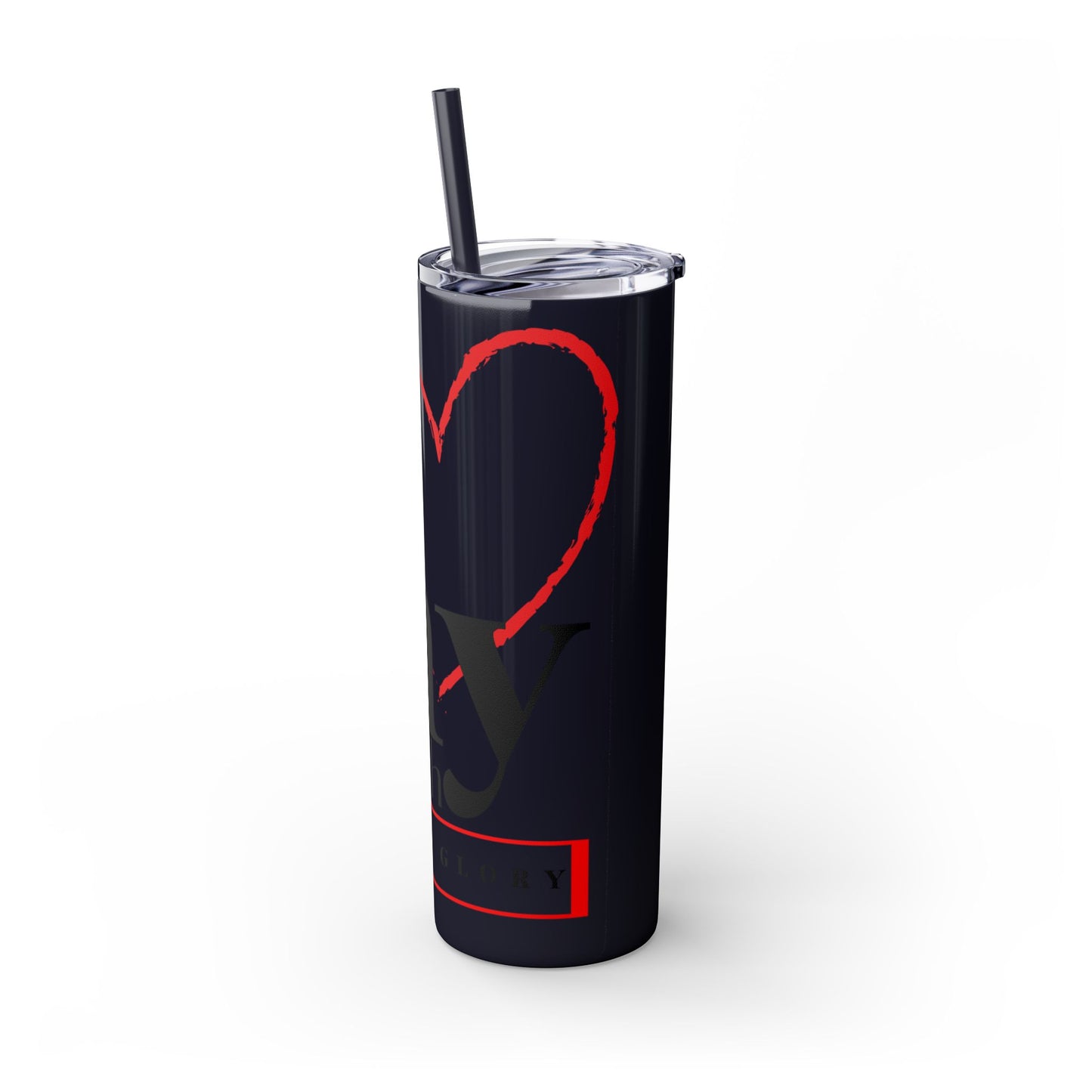 LOG I Love My Church Skinny Tumbler with Straw, 20oz - Perfect for Home, Gifts, Christian Events, Coffee Lovers, and Everyday Use