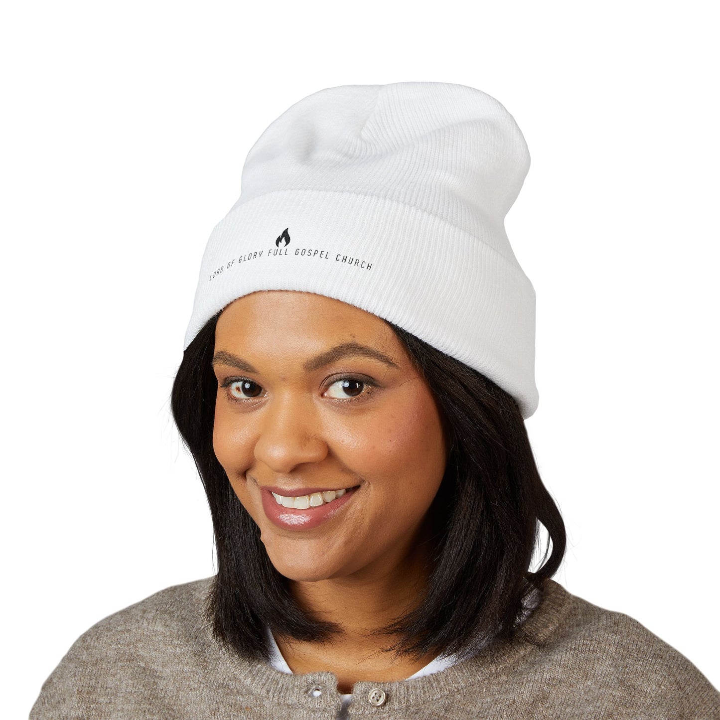 LOG Embroidered Classic Cuffed Beanie, Warm Winter Hat