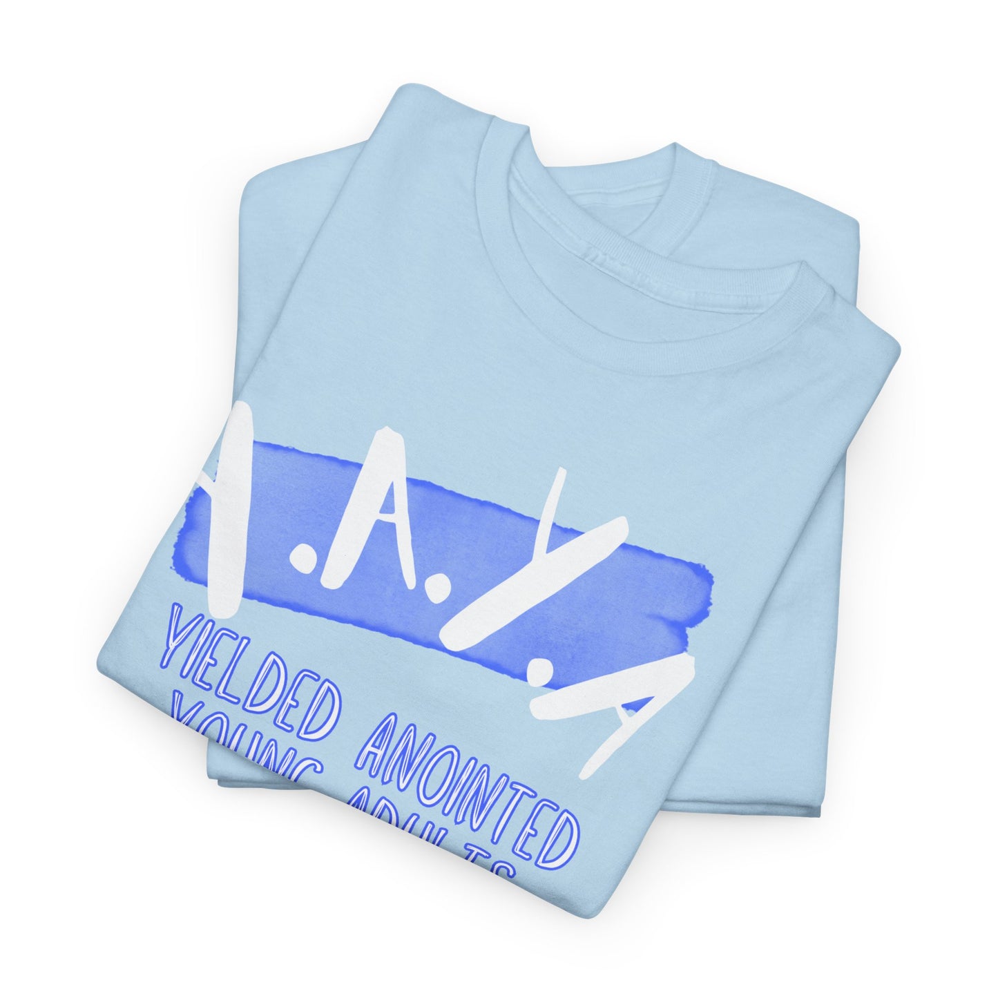YAYA: Unisex Heavy Cotton Tee - YAYA Yielded Anointed Young Adults, Christian Apparel, Youth Group Shirt, Faith-Based Clothing, Casual Tee, [...]
