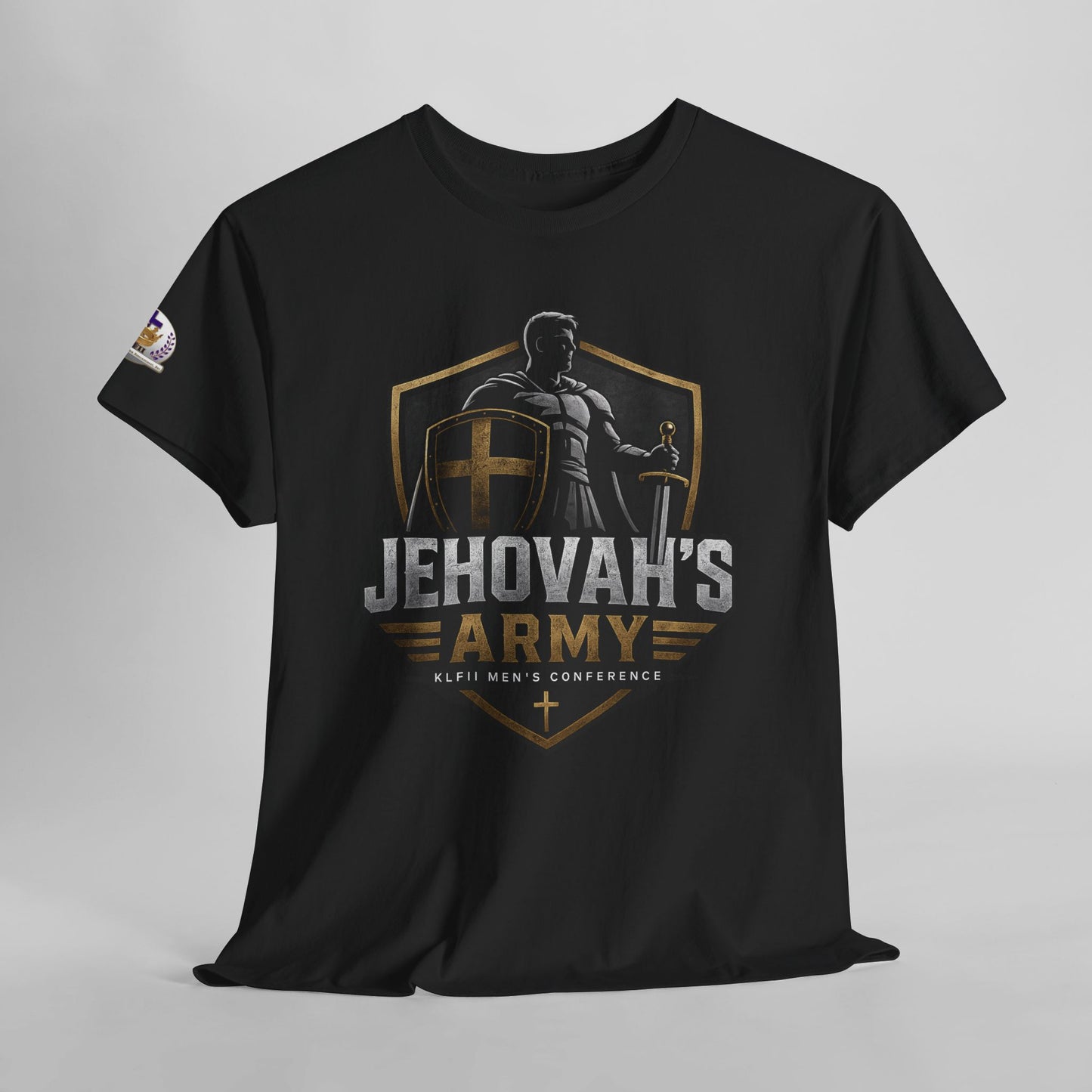Jehovah's Army Graphic Tee Option 1 — 'No Reserve No Retreat No Surrender' Christian Faith T-Shirt