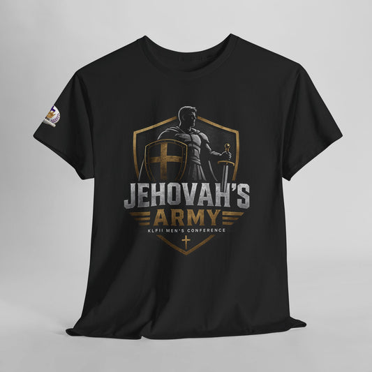 Jehovah's Army Graphic Tee Option 1 — 'No Reserve No Retreat No Surrender' Christian Faith T-Shirt