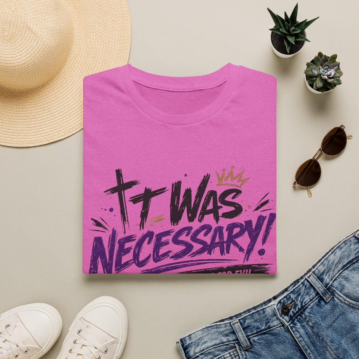 It Was Necessary T-Shirt — Faith & Bold Statement Christian Graphic Tee