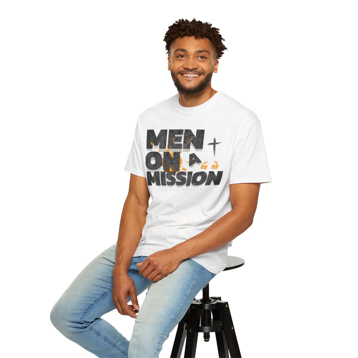 LOG Men on a Mission: Unisex Garment-Dyed T-shirt, Inspirational Tee, Faith-Based Apparel, Christian Gift, Casual Everyday Wear