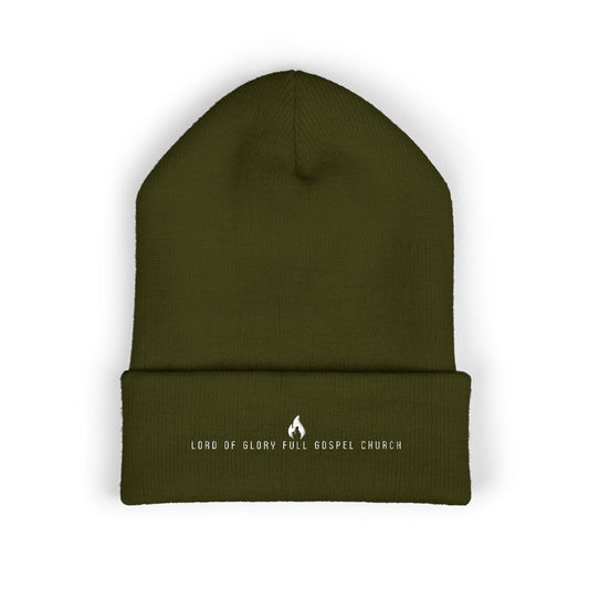 LOG Dark Colors Classic Cuffed Beanie: - Cozy Embrace for Outdoor Adventures, Gift for Him/Her, Embroidered Style, Winter Wear, Trendy Accessory