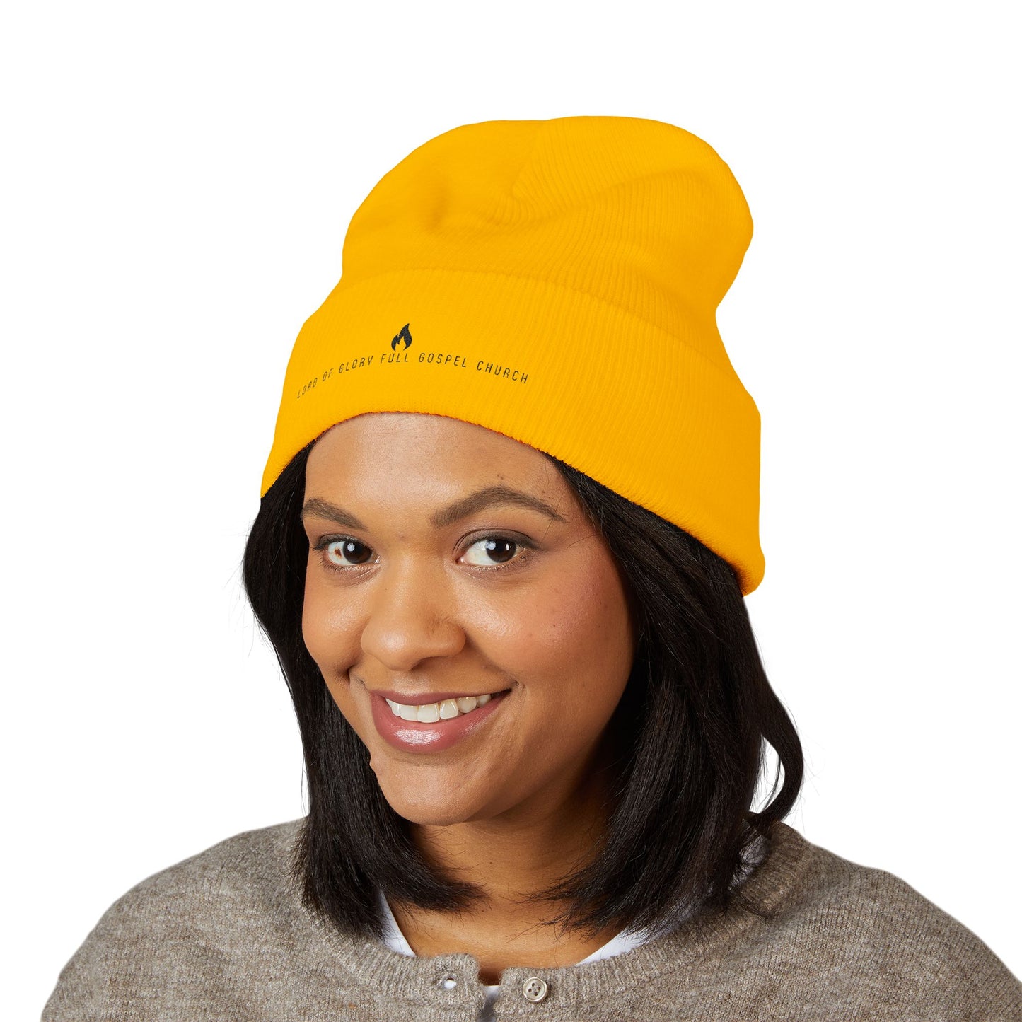 LOG Embroidered Classic Cuffed Beanie, Warm Winter Hat