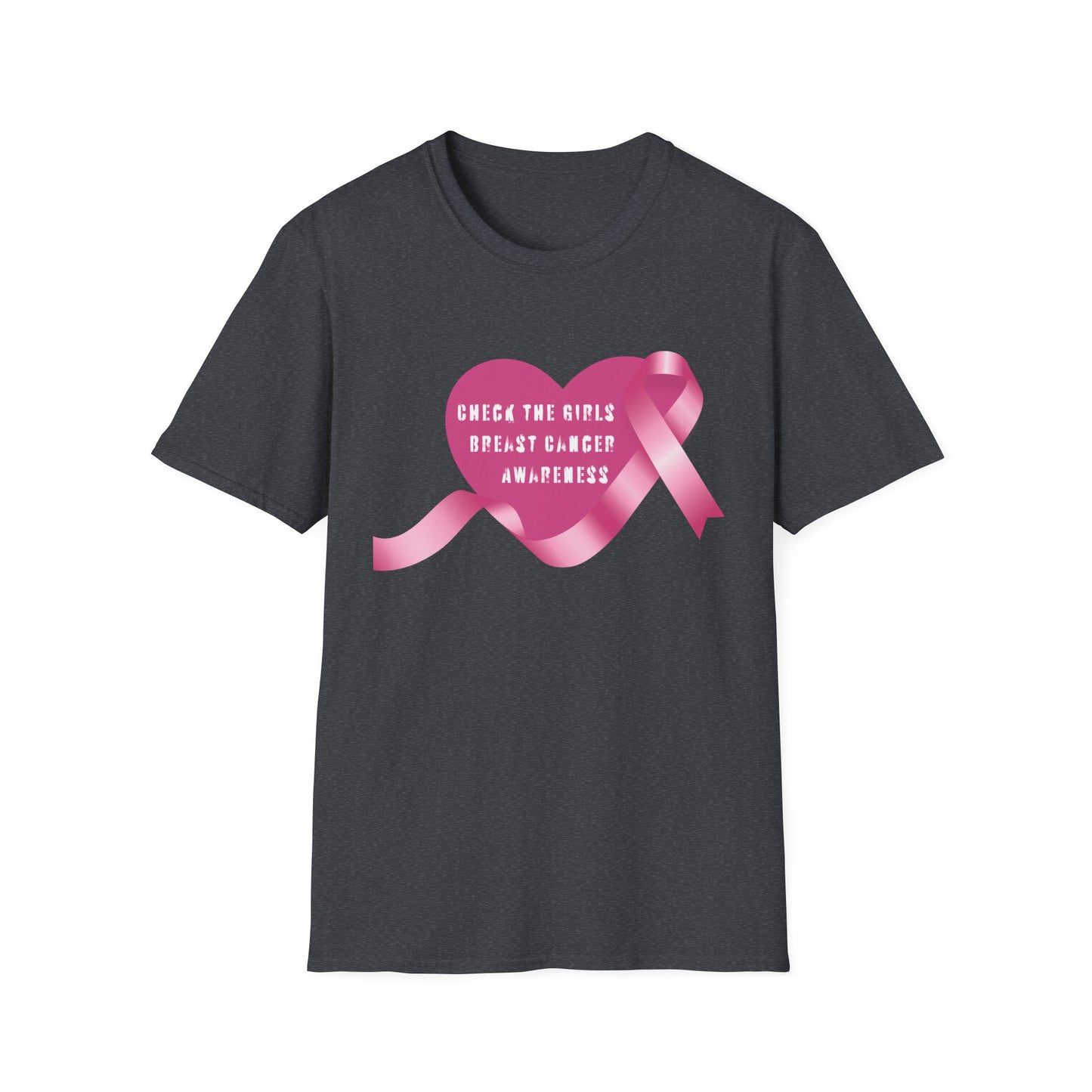 Breast Cancer Awareness T-Shirt - Check The Girls, Gift for Support, Fundraiser Event, Comfort Wear, Pink Ribbon Tee, Unisex Fashion