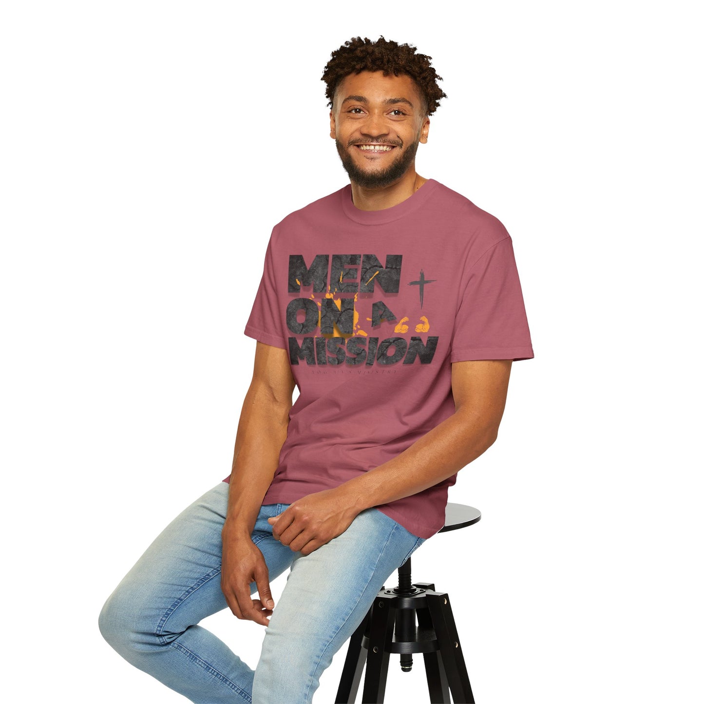LOG Men on a Mission: Unisex Garment-Dyed T-shirt, Inspirational Tee, Faith-Based Apparel, Christian Gift, Casual Everyday Wear