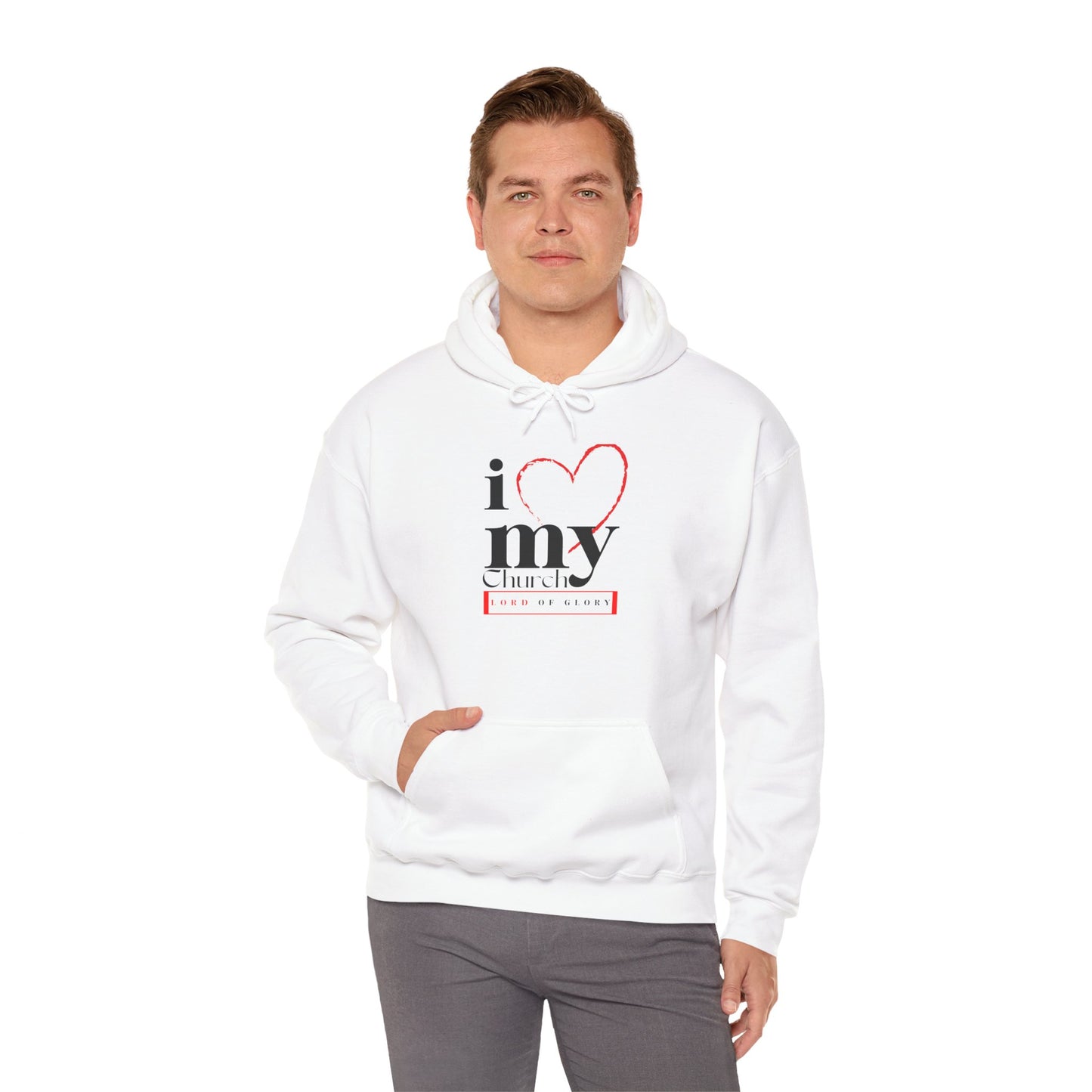 I Love My Church Hoodie - Cozy Unisex Sweatshirt for Church Events, Gifts, Worship, Casual Wear, Faith Celebrations