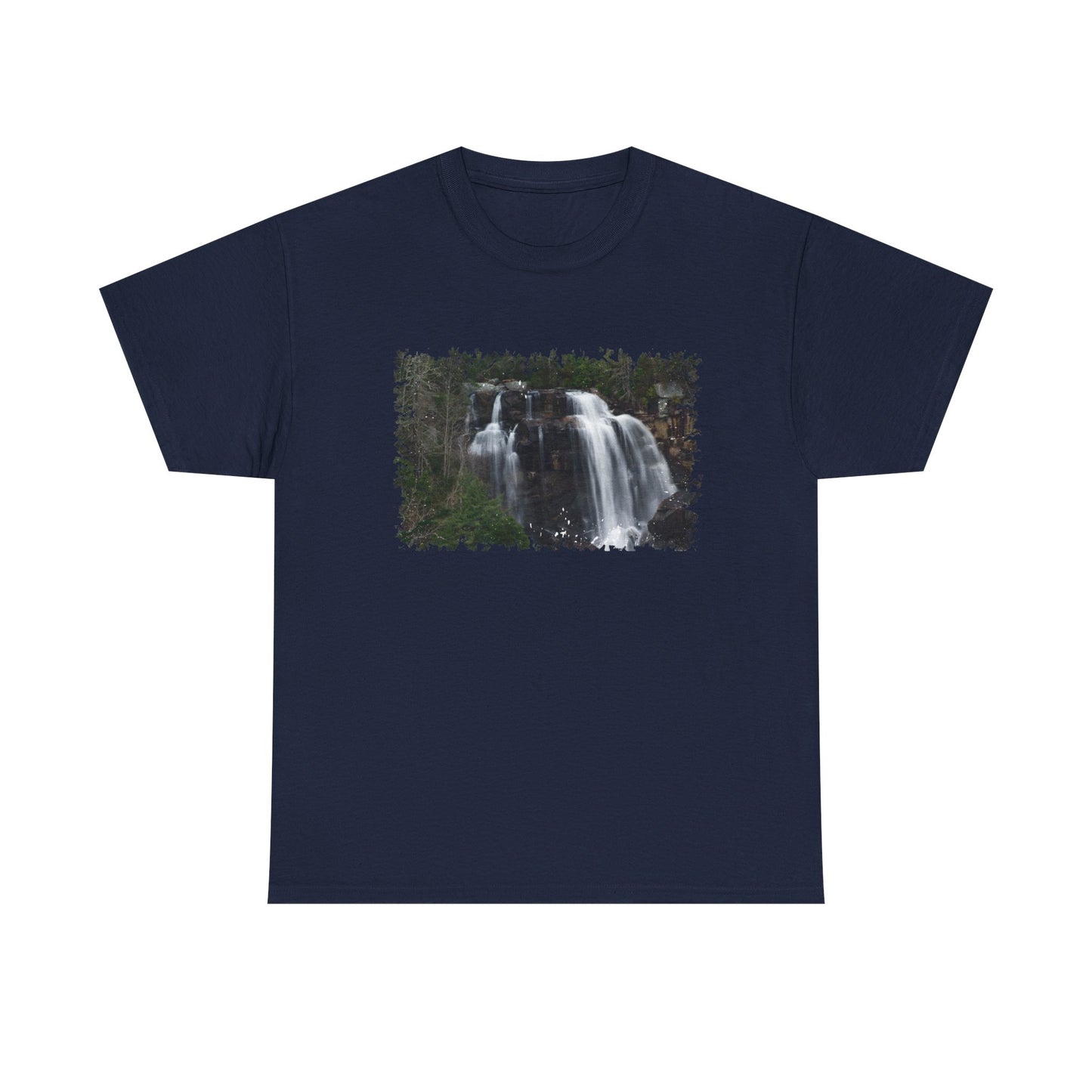 Waterfall Photo Tee — 'Let It Flow' Graphic T-Shirt