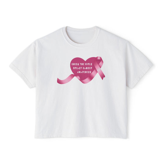 Check the Girls, Breast Cancer Awareness Women's Boxy Tee