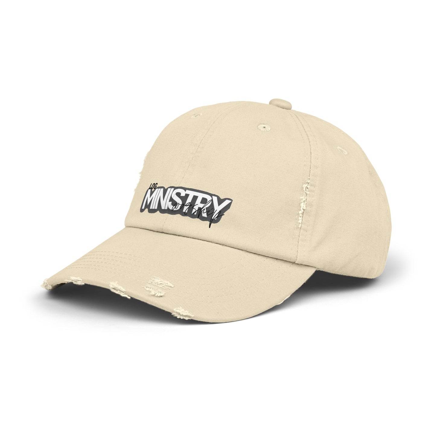 LOG Unisex Distressed Cap with 'MINISTRY': Design, Trendy Baseball Hat for Casual Outfits, Gift for Friends, Daily Wear, Festival [...]