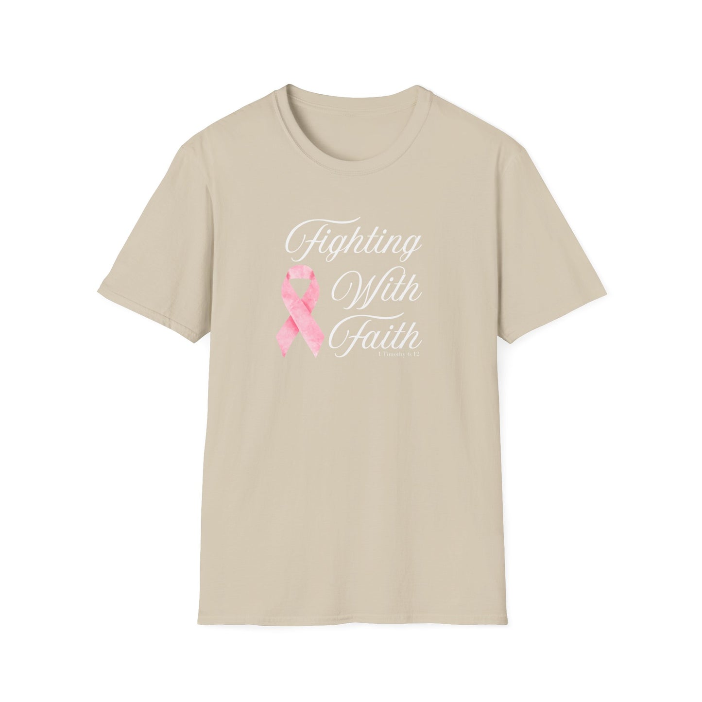 Fighting With Faith T-Shirt, Unisex Cancer Awareness Shirt, Inspirational Tee, Supportive Gift, Pink Ribbon Top