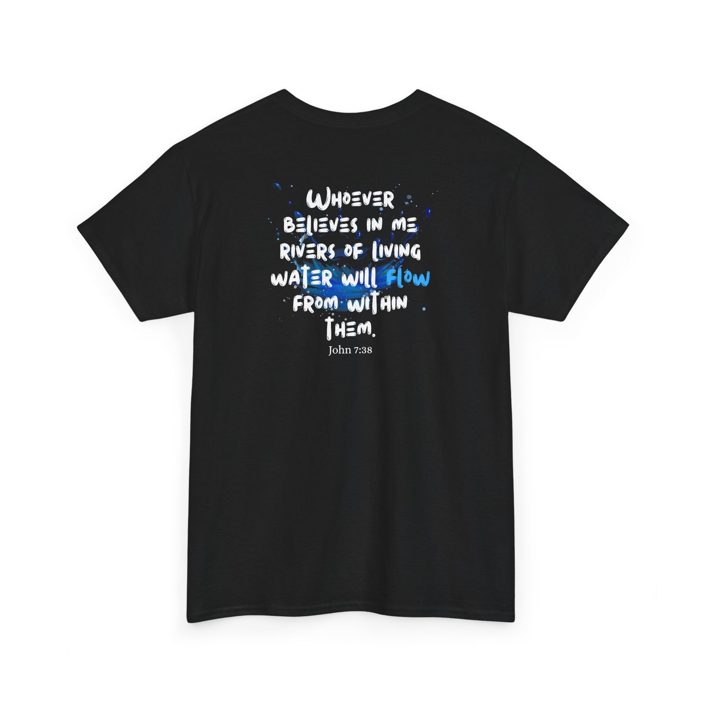 Waterfall Photo Tee — 'Let It Flow' Graphic T-Shirt