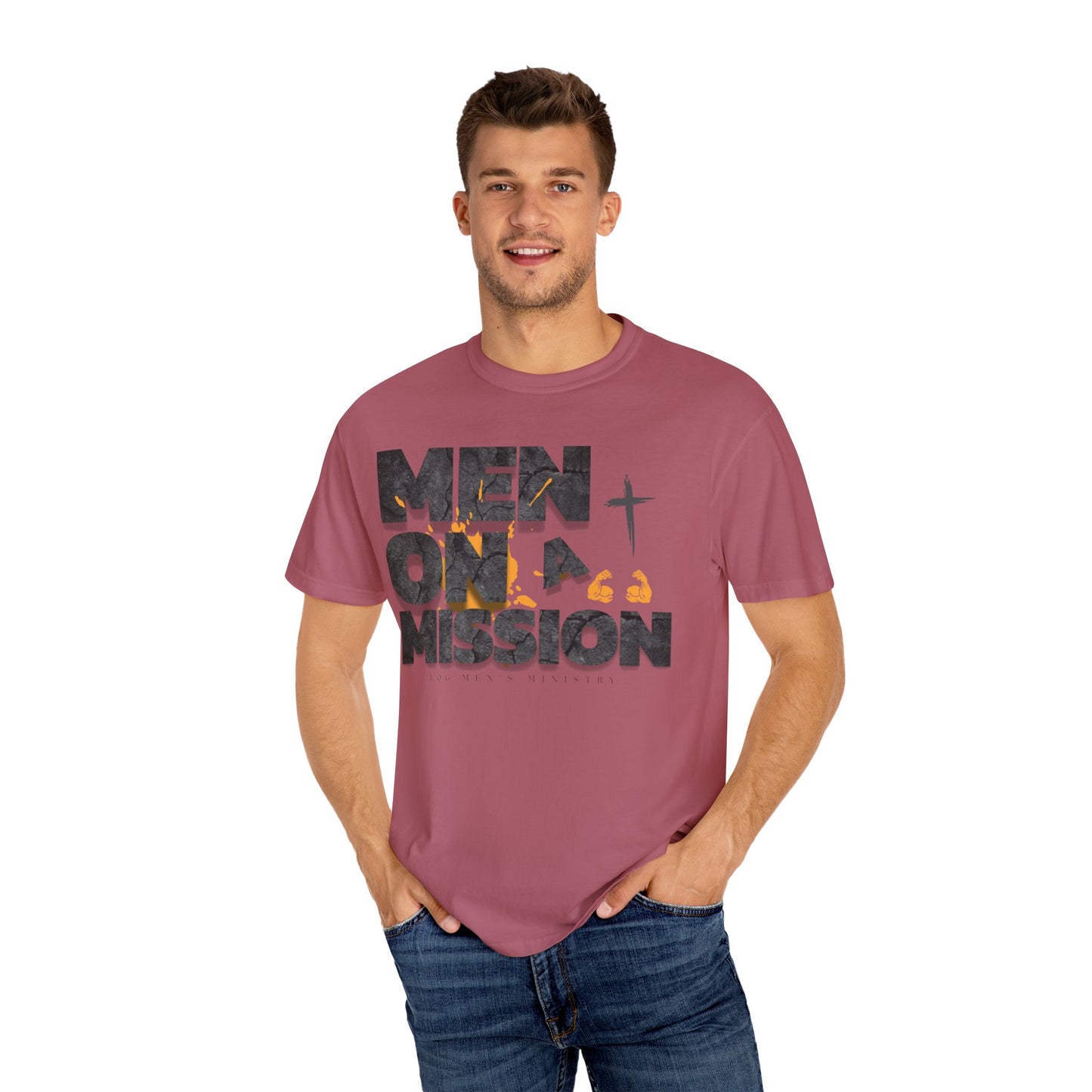 LOG Men on a Mission: Unisex Garment-Dyed T-shirt, Inspirational Tee, Faith-Based Apparel, Christian Gift, Casual Everyday Wear