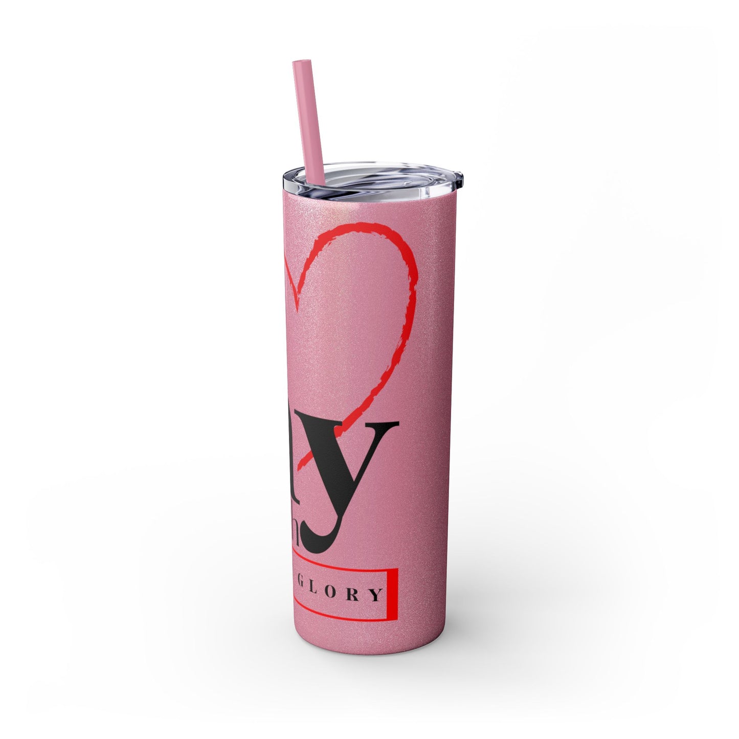 LOG I Love My Church Skinny Tumbler with Straw, 20oz - Perfect for Home, Gifts, Christian Events, Coffee Lovers, and Everyday Use