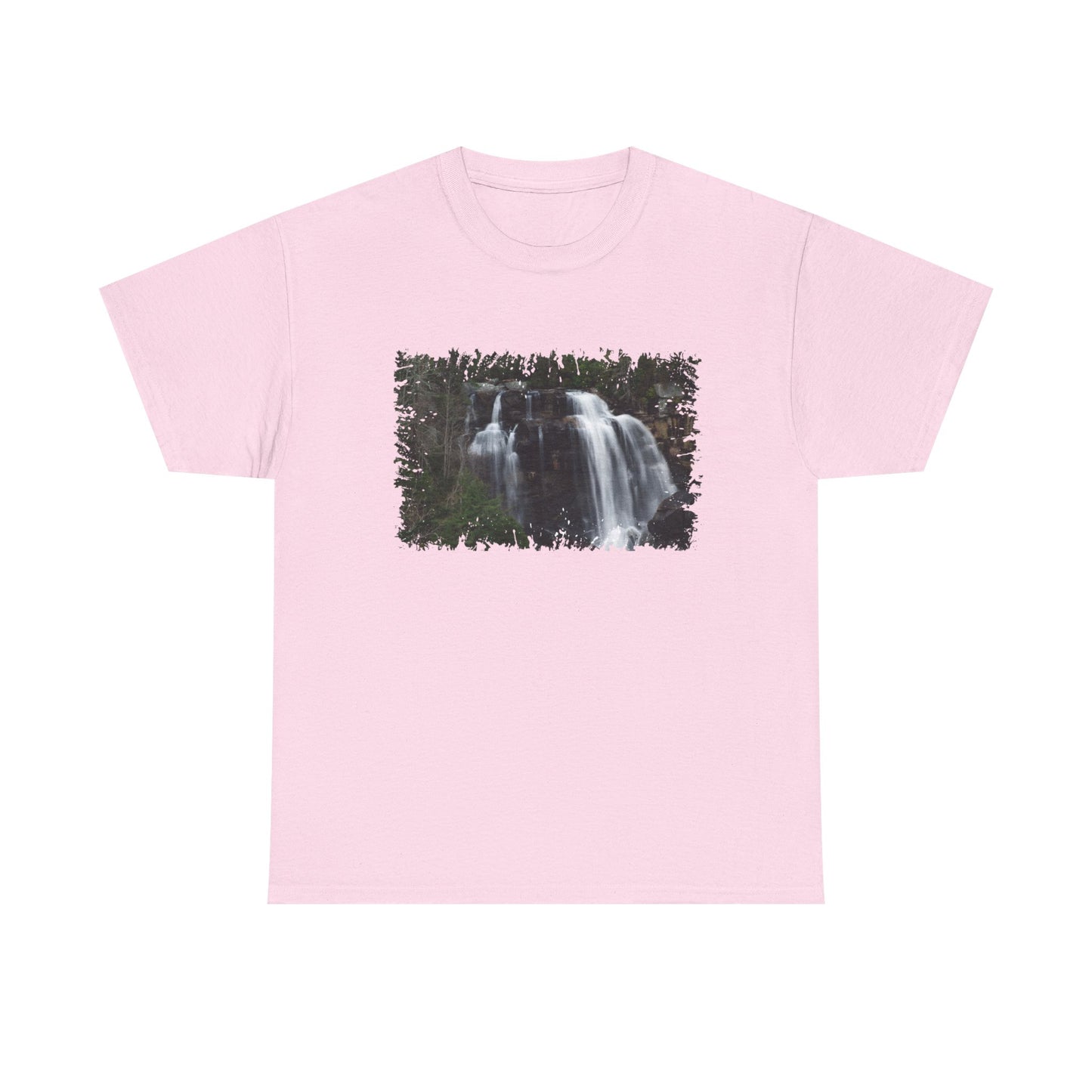 Waterfall Photo Tee — 'Let It Flow' Graphic T-Shirt