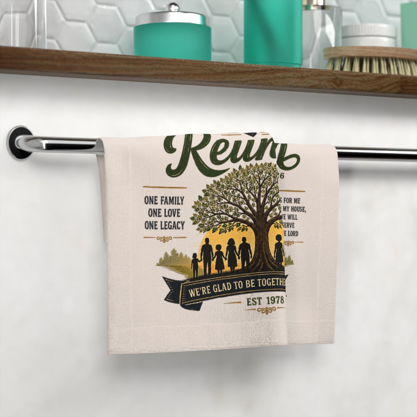 Family Reunion Face Towel — Personalized 'Mackey Family Reunion' Tree Design (2026)