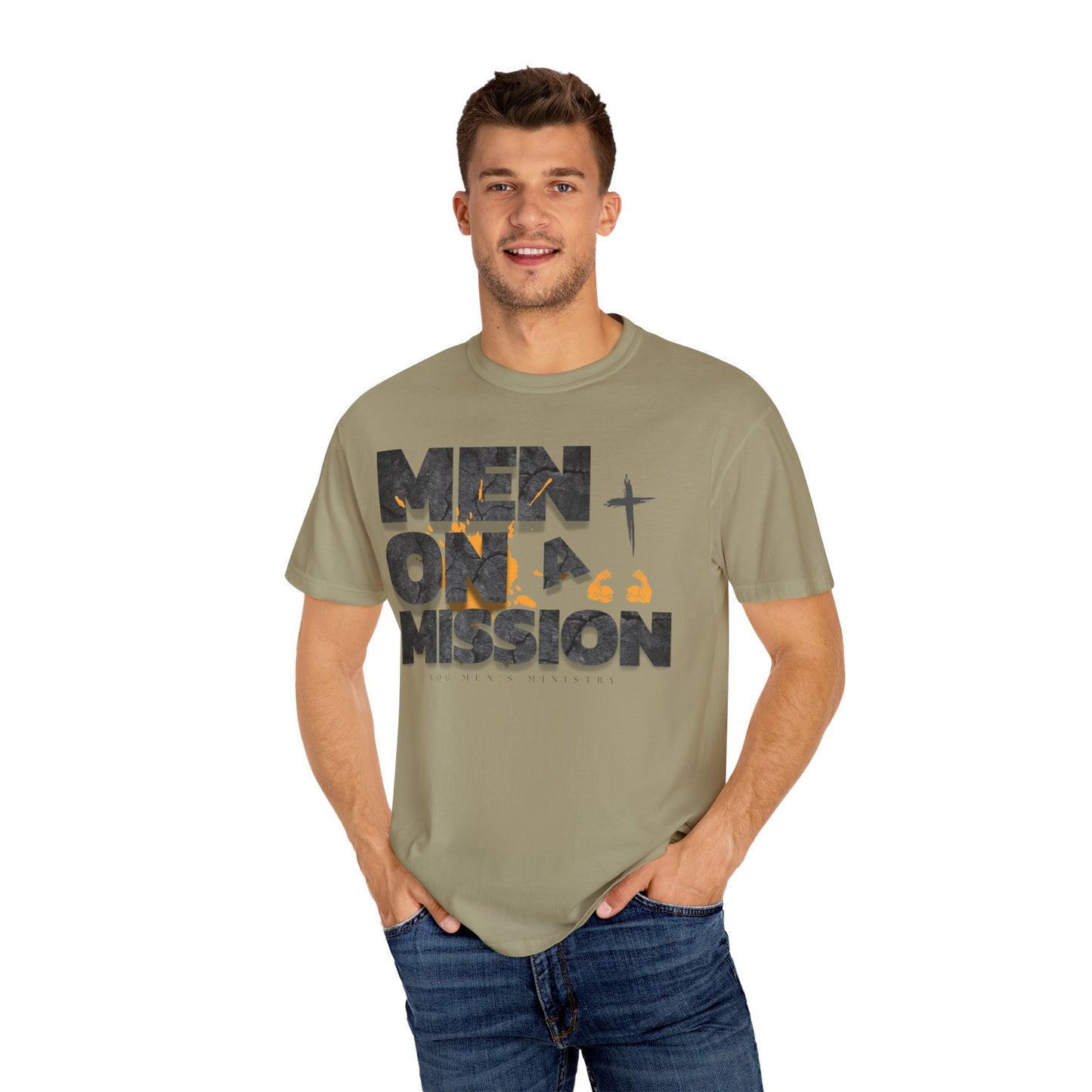 LOG Men on a Mission: Unisex Garment-Dyed T-shirt, Inspirational Tee, Faith-Based Apparel, Christian Gift, Casual Everyday Wear