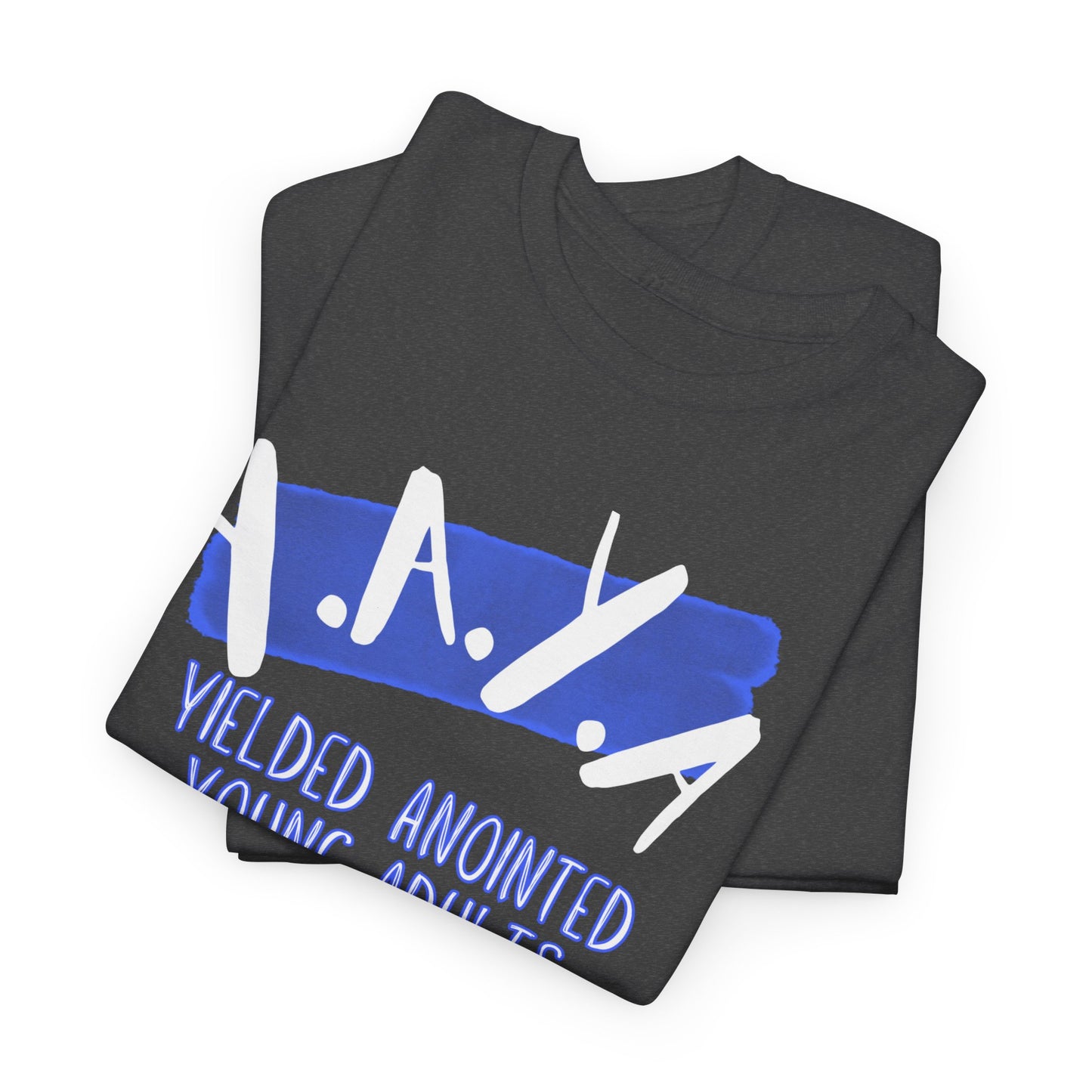 YAYA: Unisex Heavy Cotton Tee - YAYA Yielded Anointed Young Adults, Christian Apparel, Youth Group Shirt, Faith-Based Clothing, Casual Tee, [...]