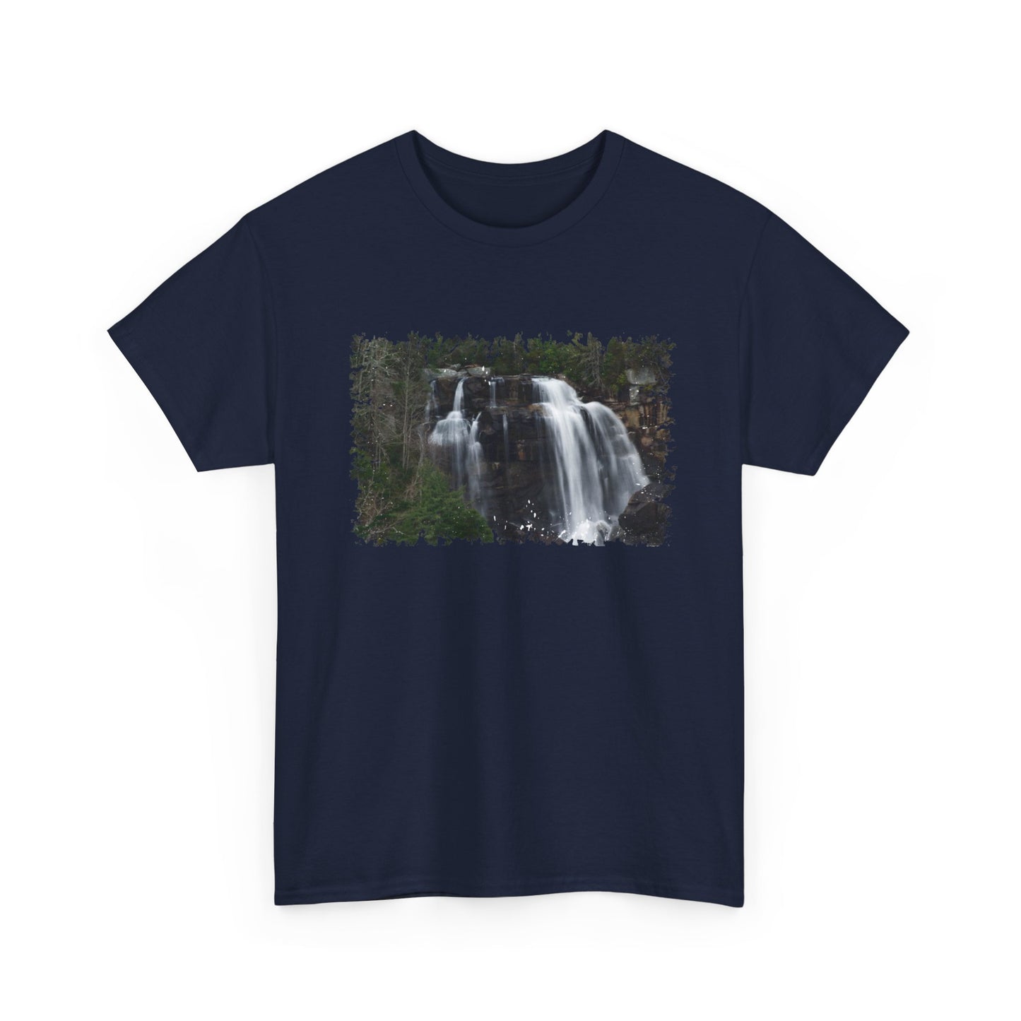 Waterfall Photo Tee — 'Let It Flow' Graphic T-Shirt