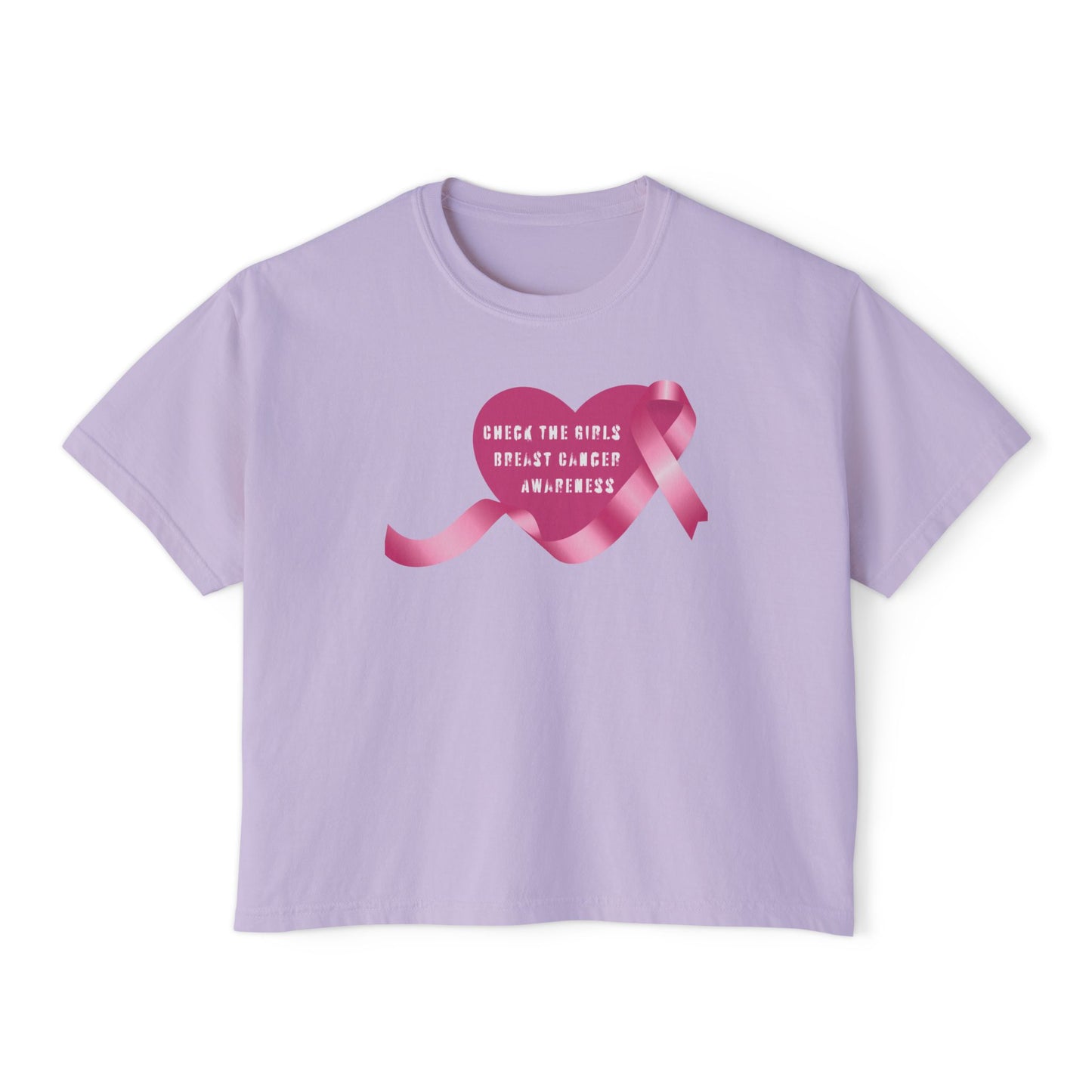 Check the Girls, Breast Cancer Awareness Women's Boxy Tee