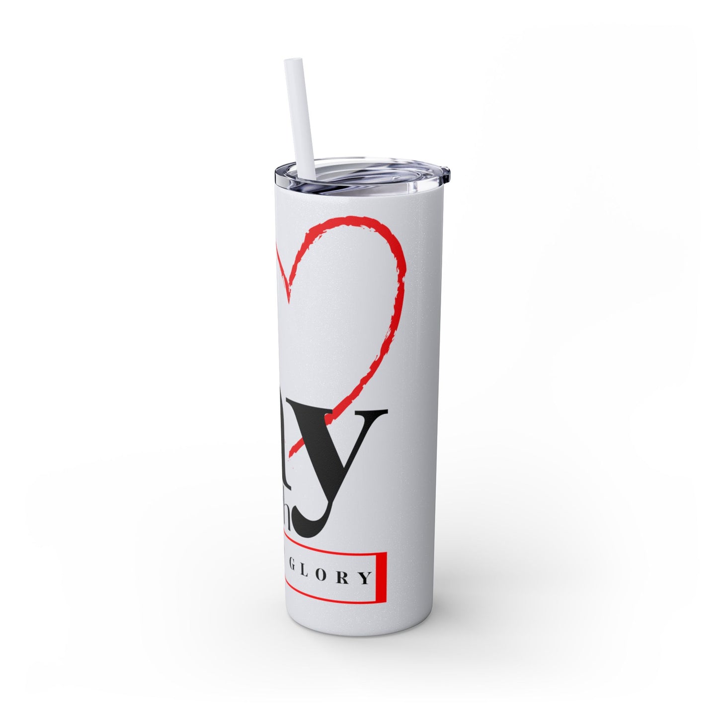 LOG I Love My Church Skinny Tumbler with Straw, 20oz - Perfect for Home, Gifts, Christian Events, Coffee Lovers, and Everyday Use