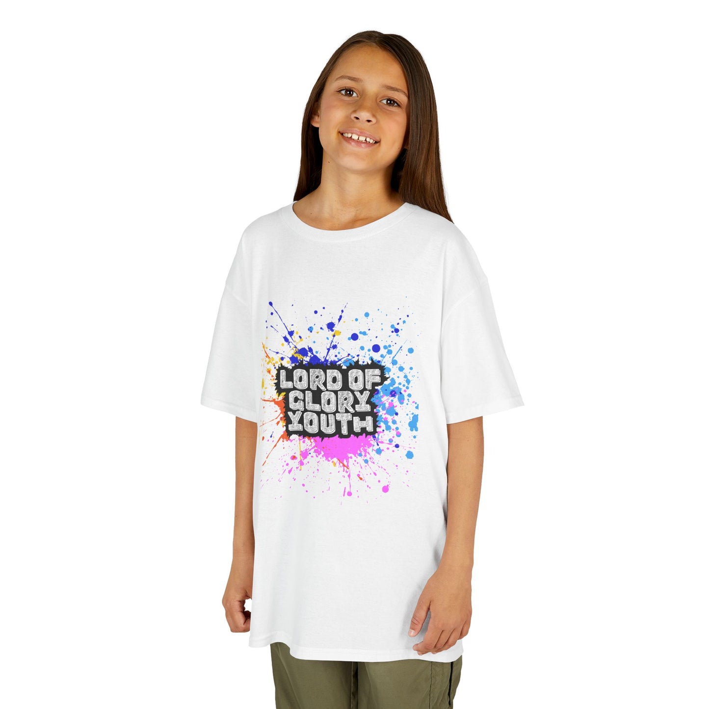 Lord of Glory Youth Design, Vibrant Kids Tee, Colorful Youth T-Shirt, Fun Play Shirt, Perfect for Birthdays, Church Events, and Casual Wear,