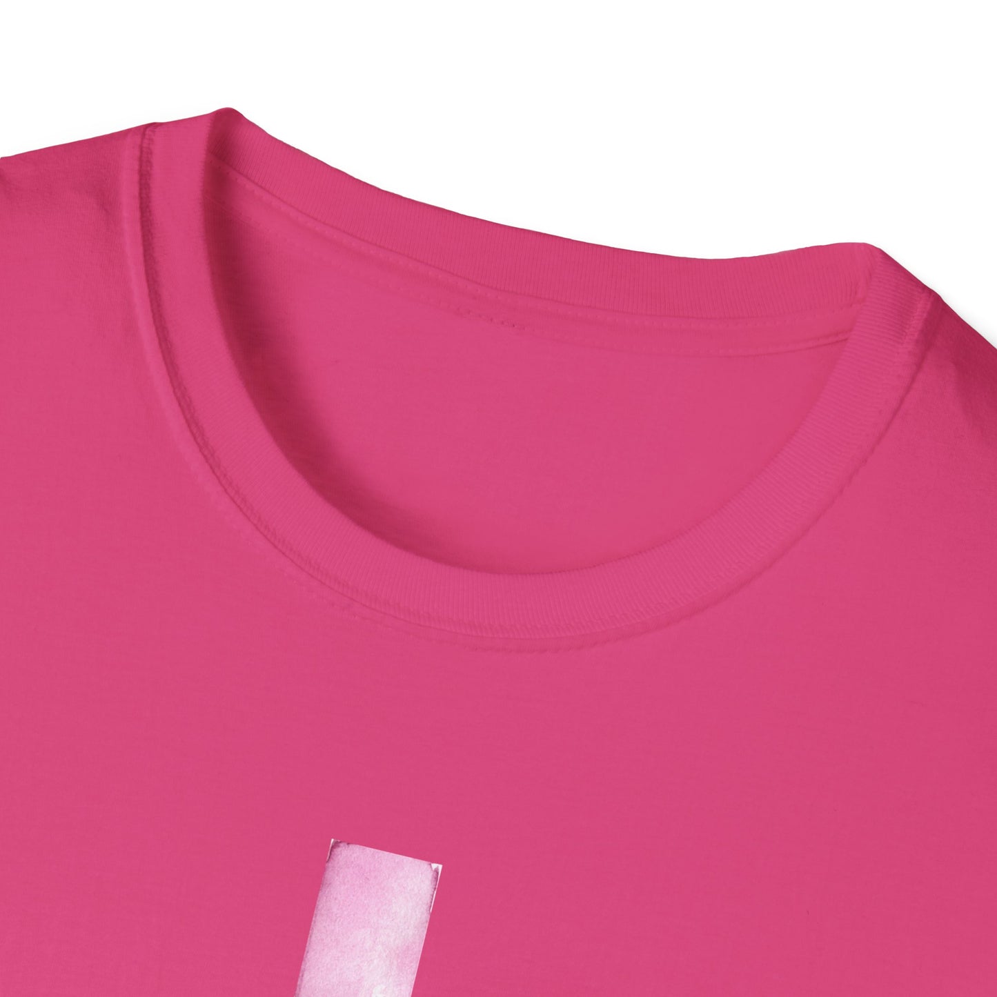 Pink Cross Fighting with Faith Unisex Softstyle T-Shirt, Faith Tee, Casual Wear, Christian Gift, Religious Apparel, Everyday Comfort