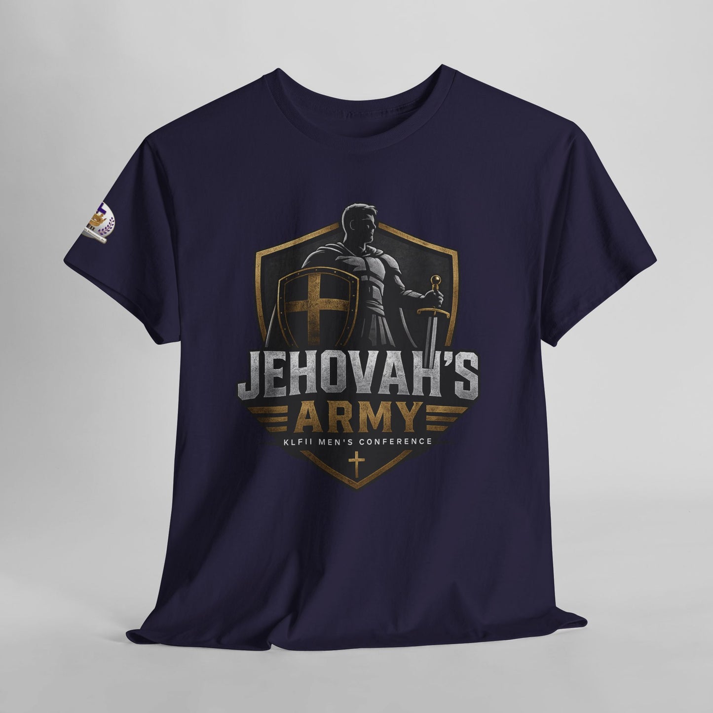 Jehovah's Army Graphic Tee Option 1 — 'No Reserve No Retreat No Surrender' Christian Faith T-Shirt