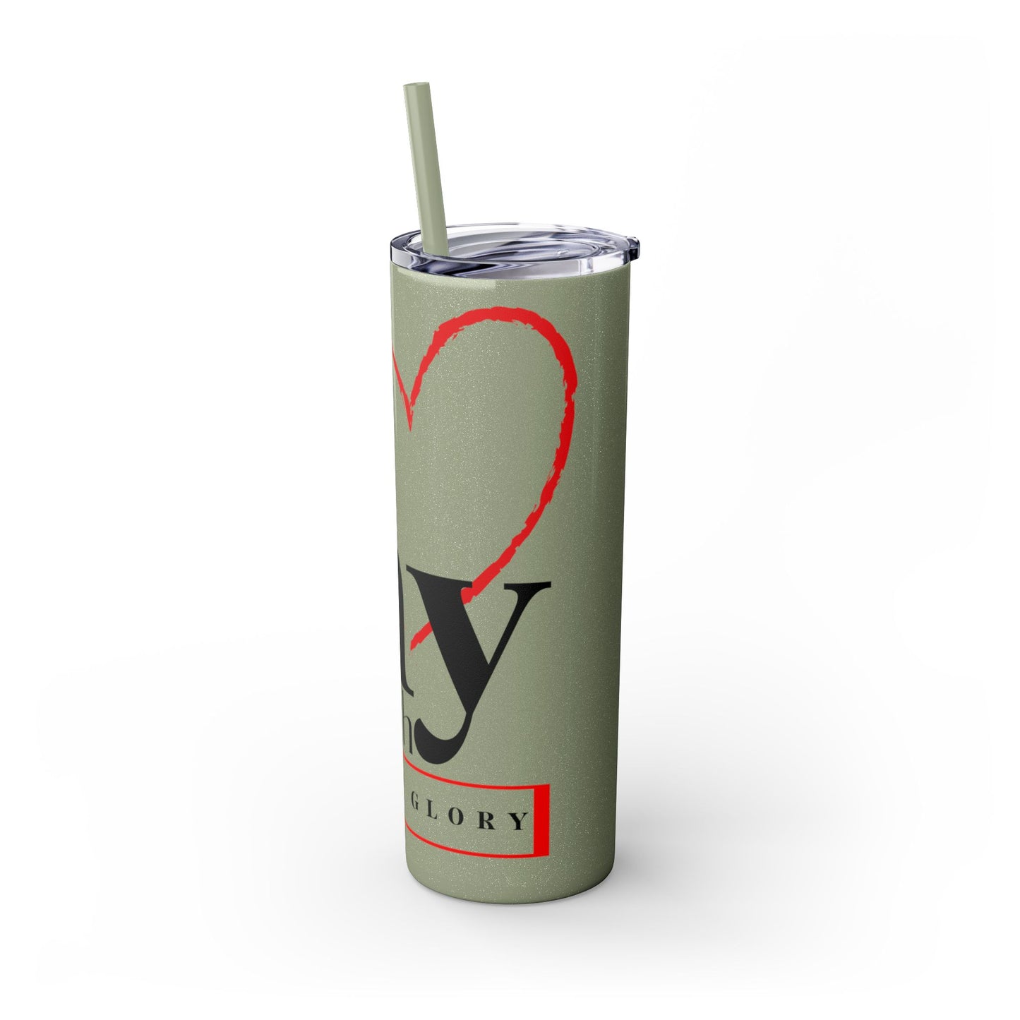 LOG I Love My Church Skinny Tumbler with Straw, 20oz - Perfect for Home, Gifts, Christian Events, Coffee Lovers, and Everyday Use