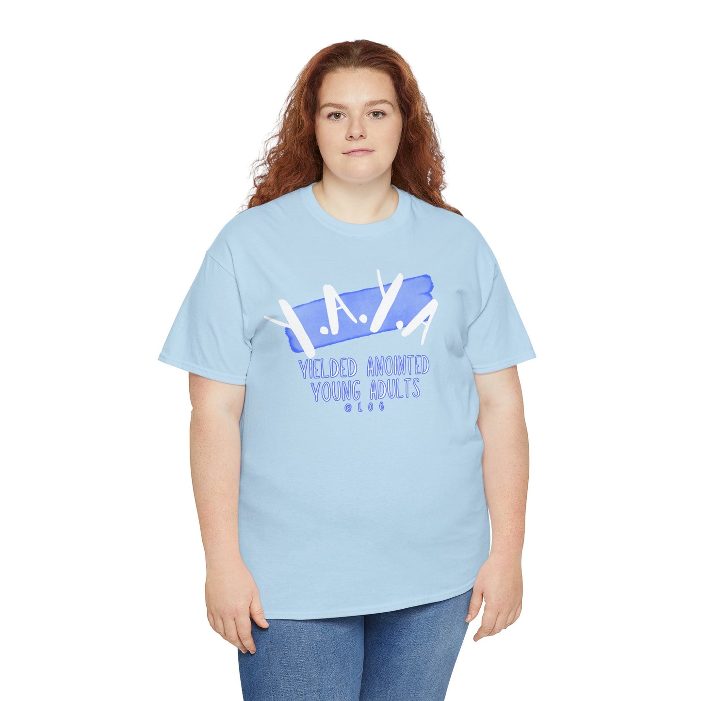 YAYA: Unisex Heavy Cotton Tee - YAYA Yielded Anointed Young Adults, Christian Apparel, Youth Group Shirt, Faith-Based Clothing, Casual Tee, [...]